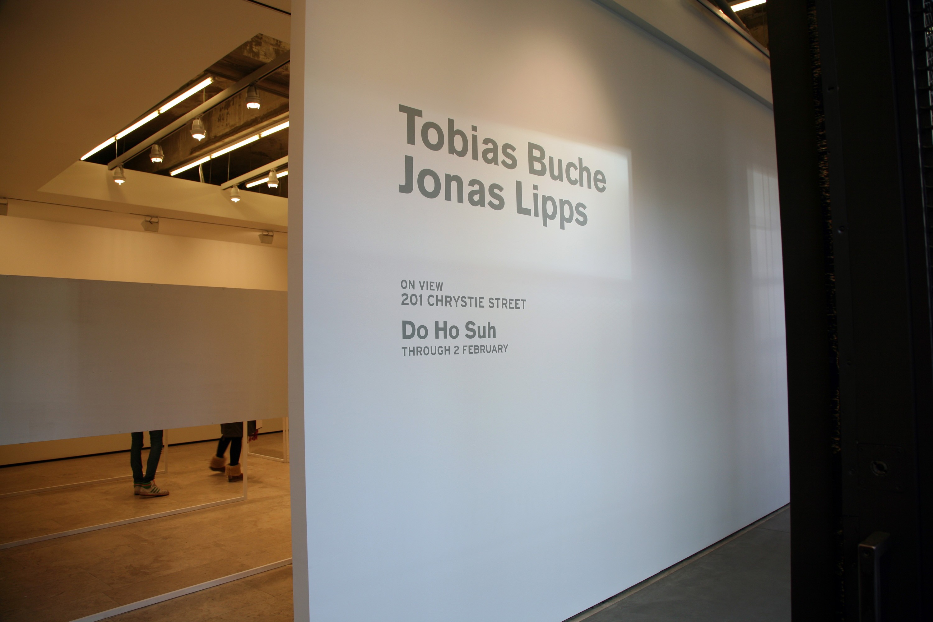Installation view of Tobias Buche and Jonas Lipps at Lehmann Maupin New York