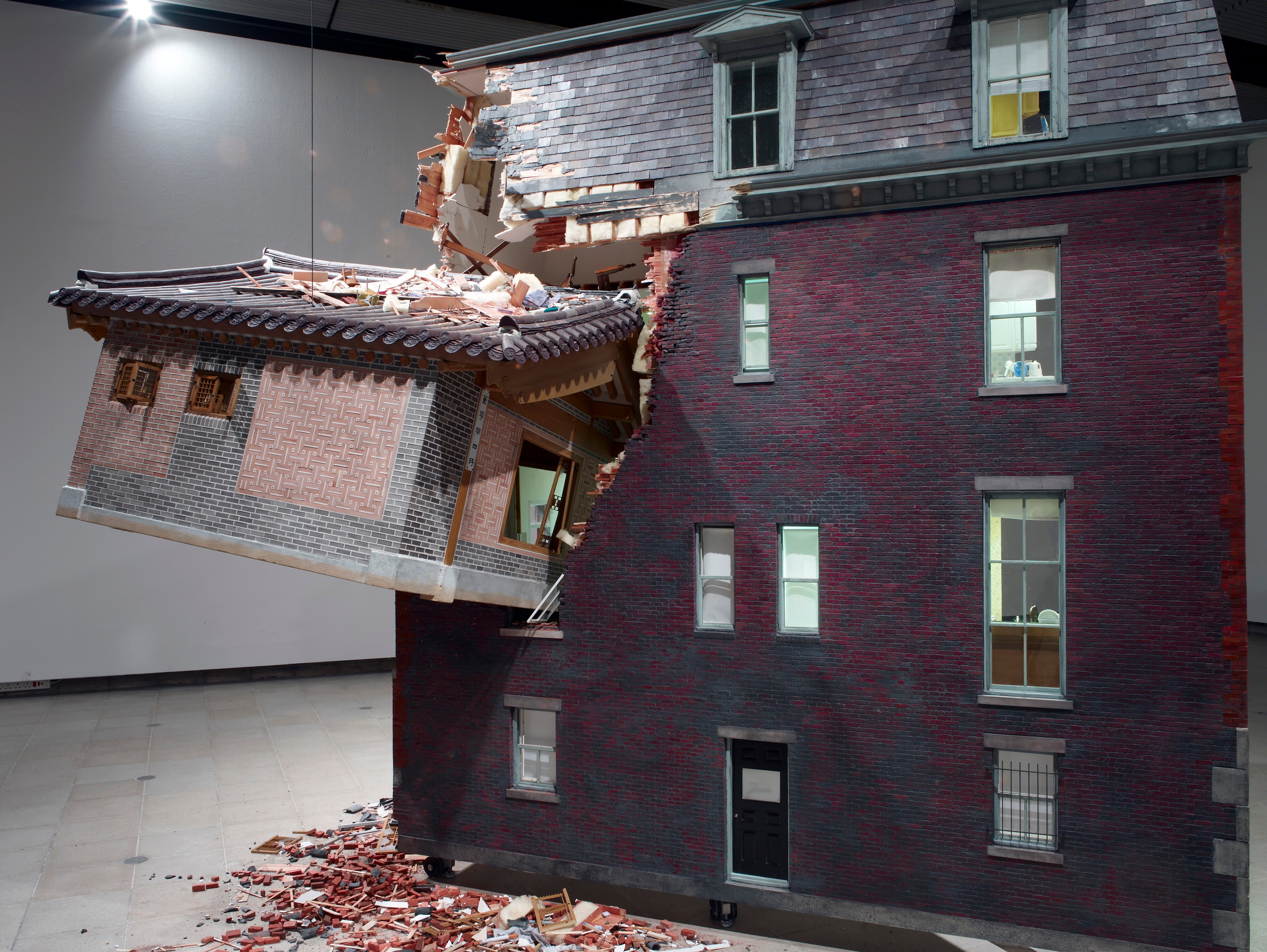 Installation view of Psycho Buildings: Artists and Architecture at Hayward Gallery