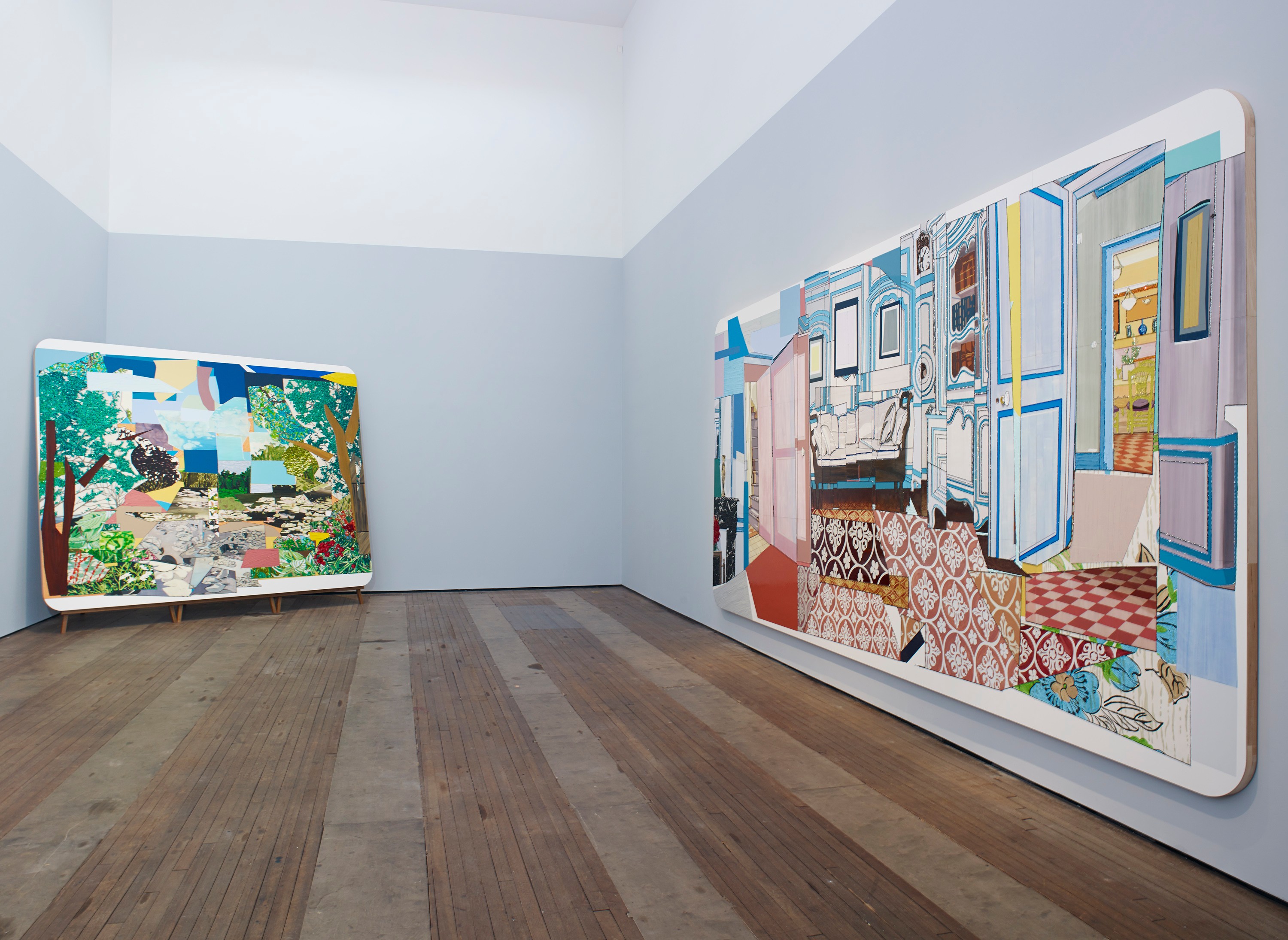Installation view of How to Organize a Room Around a Striking Piece of Art at Lehmann Maupin New York