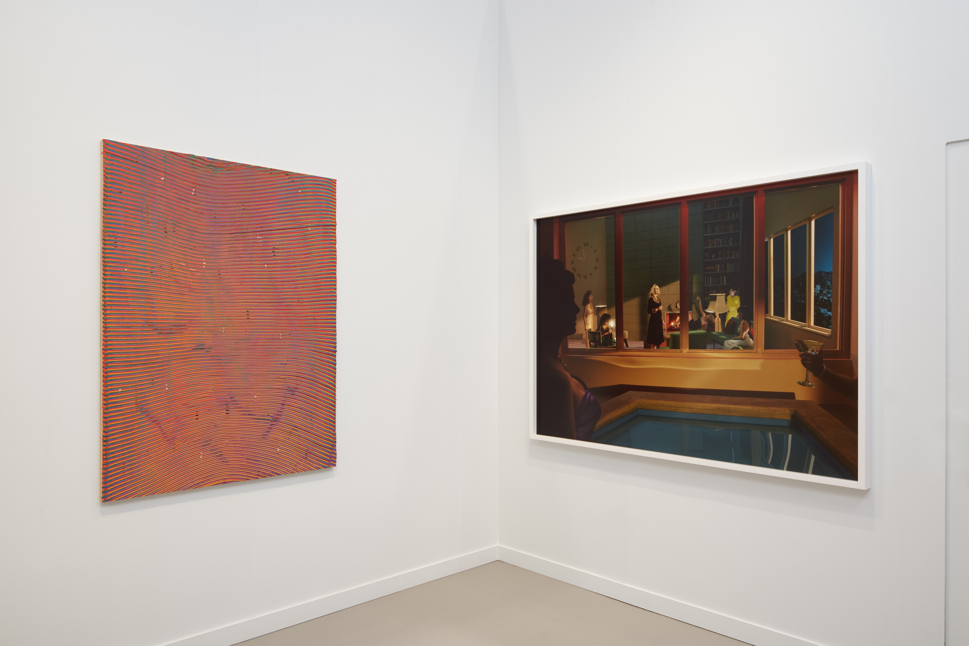 Installation view of Lehmann Maupin, Booth D8 at Frieze Los Angeles