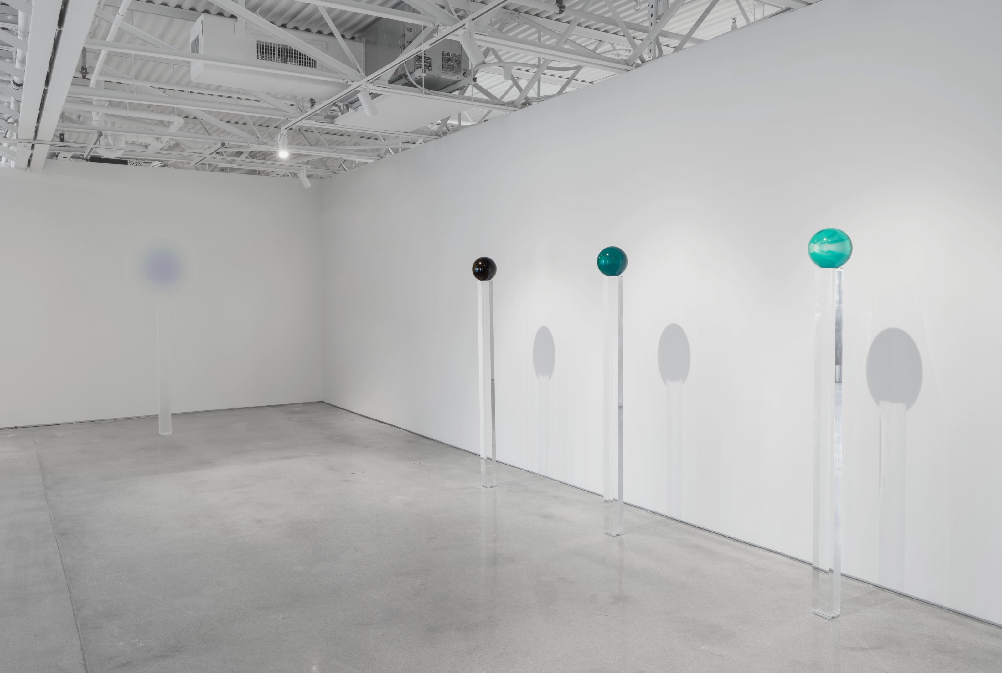 Installation view of Helen Pashgian at Lehmann Maupin Palm Beach