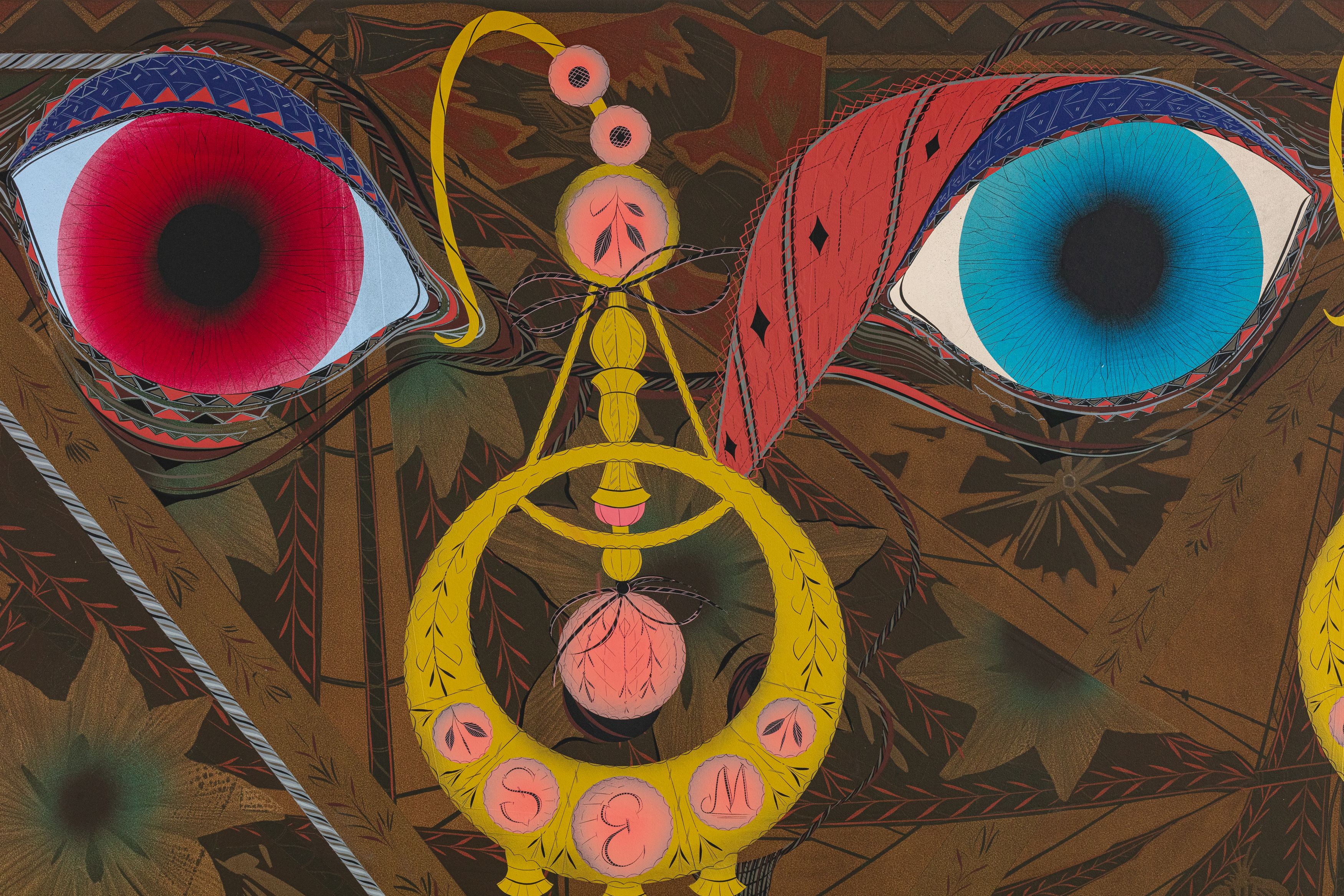 Detail of painting by Lari Pittman