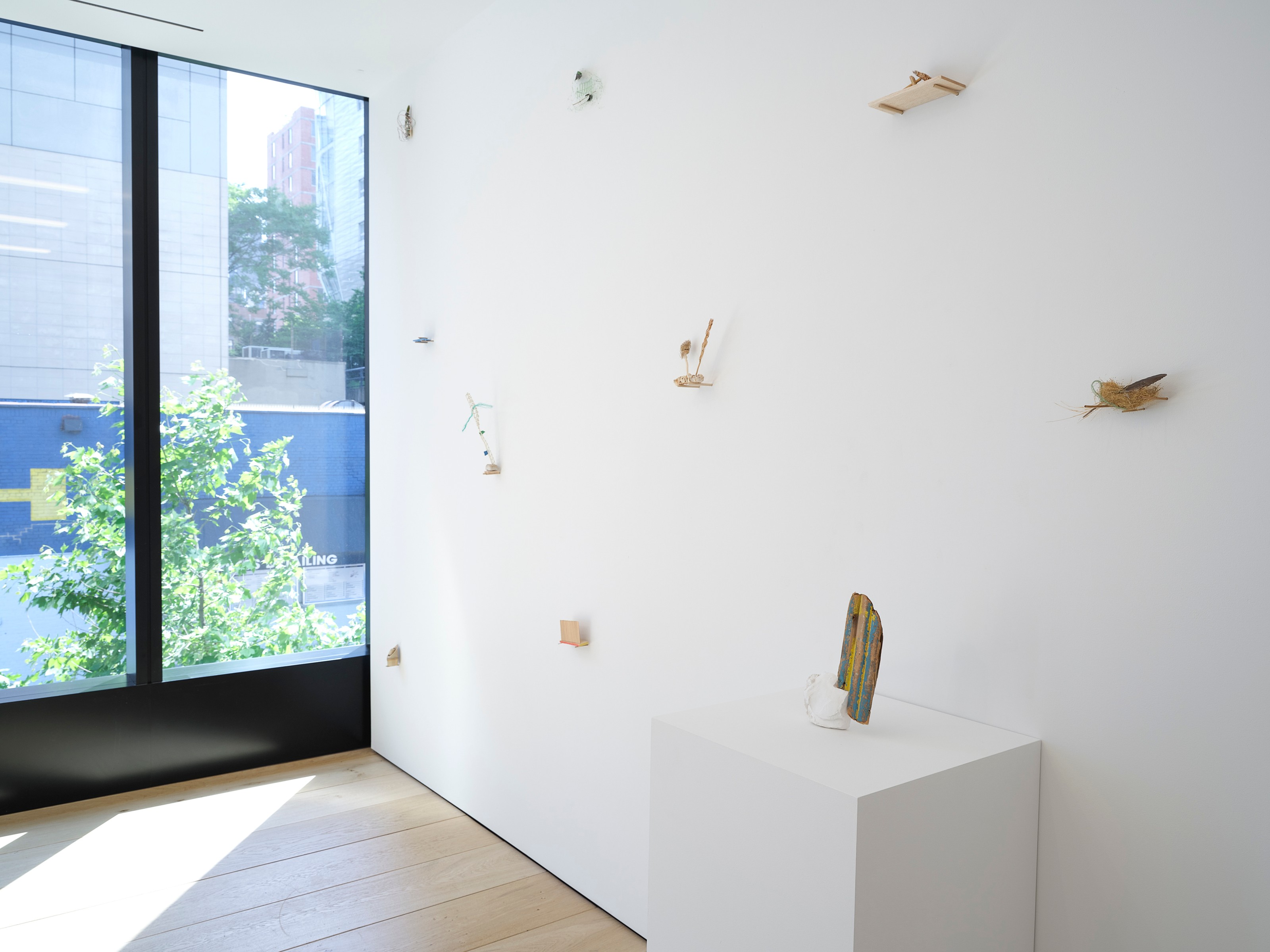Installation view of Cecilia Vicuña at Lehmann Maupin New York