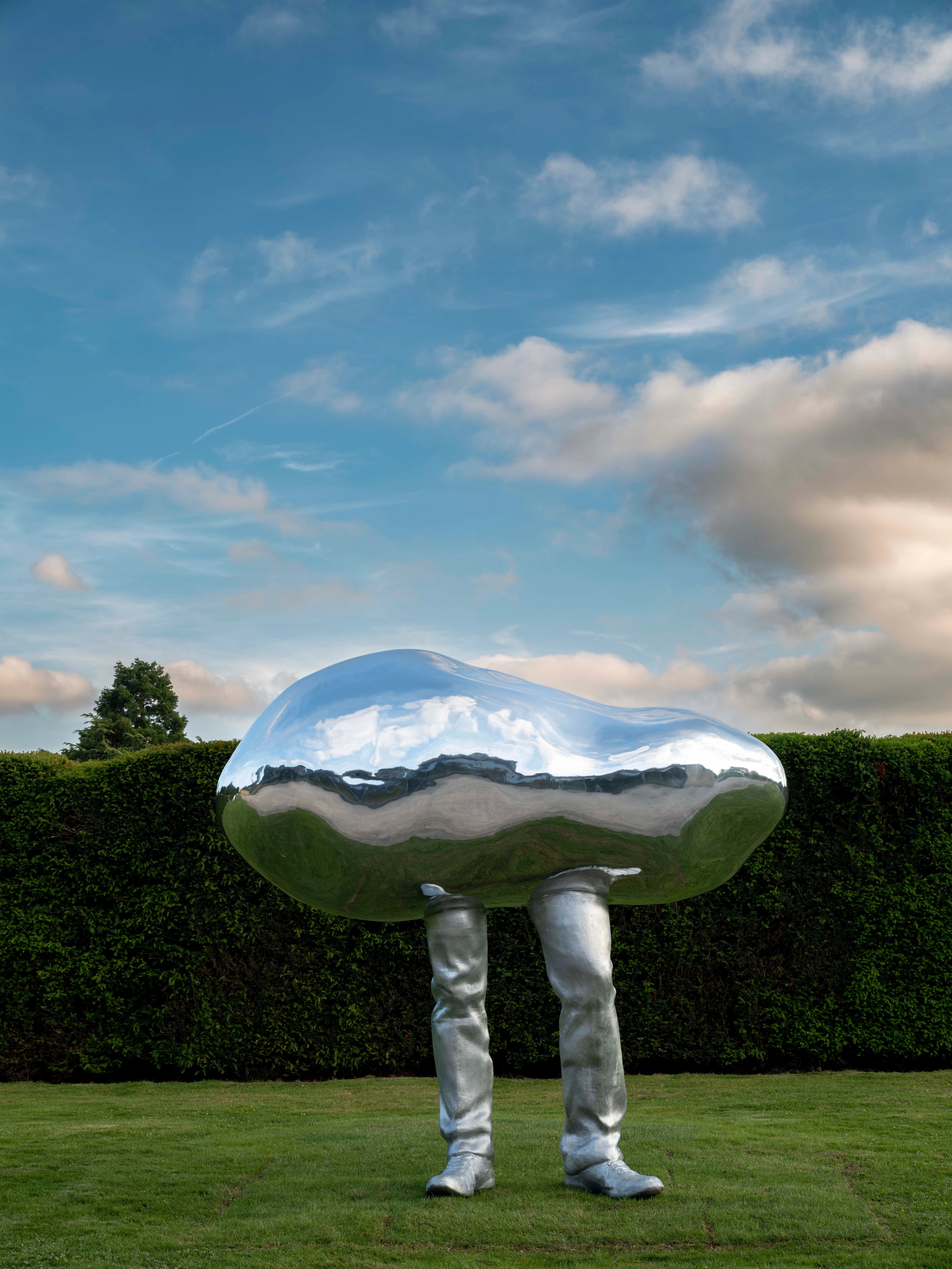 Installation view of Erwin Wurm at Yorkshire Sculpture Park
