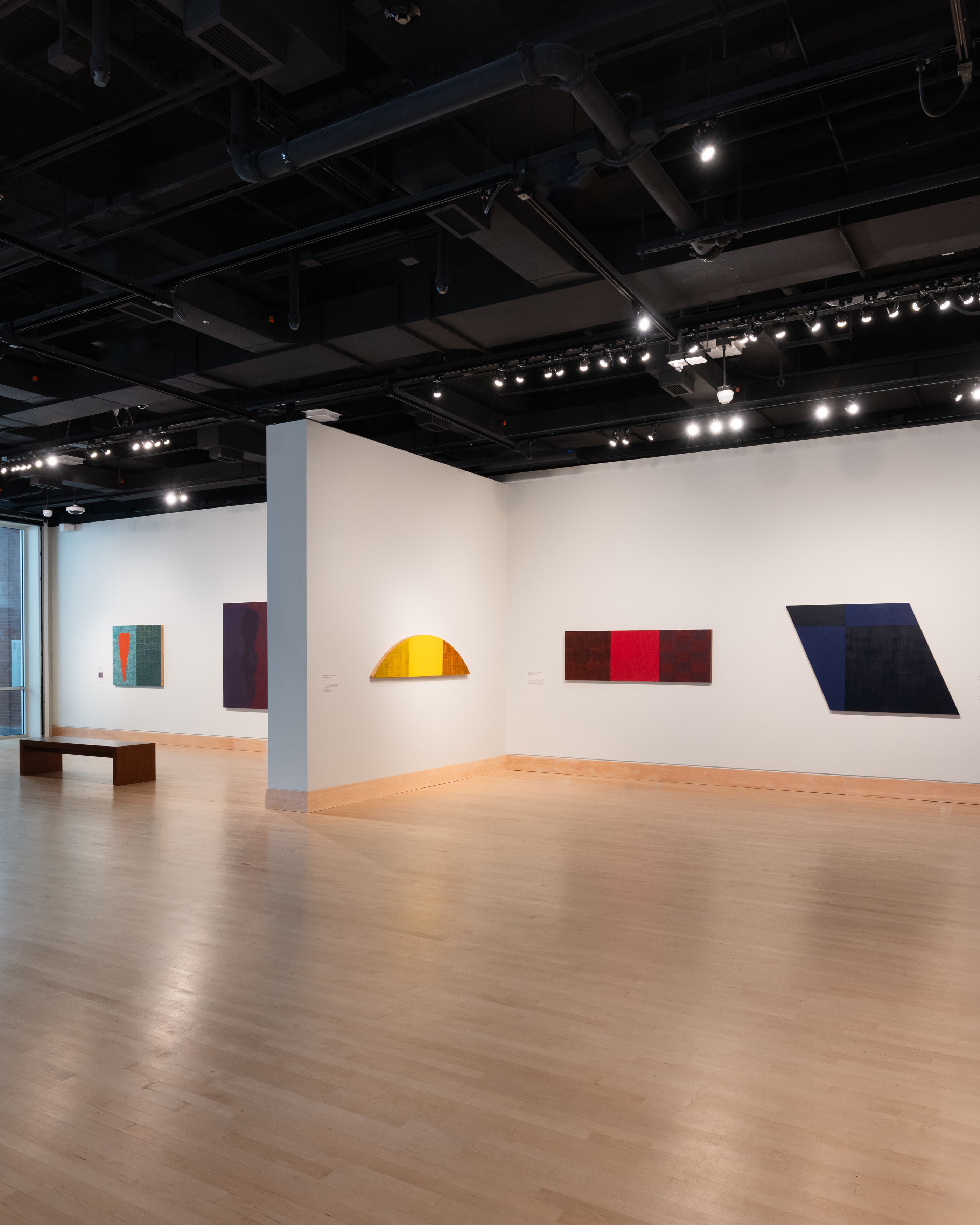 Installation view of McArthur Binion at Georgetown University Art Galleries