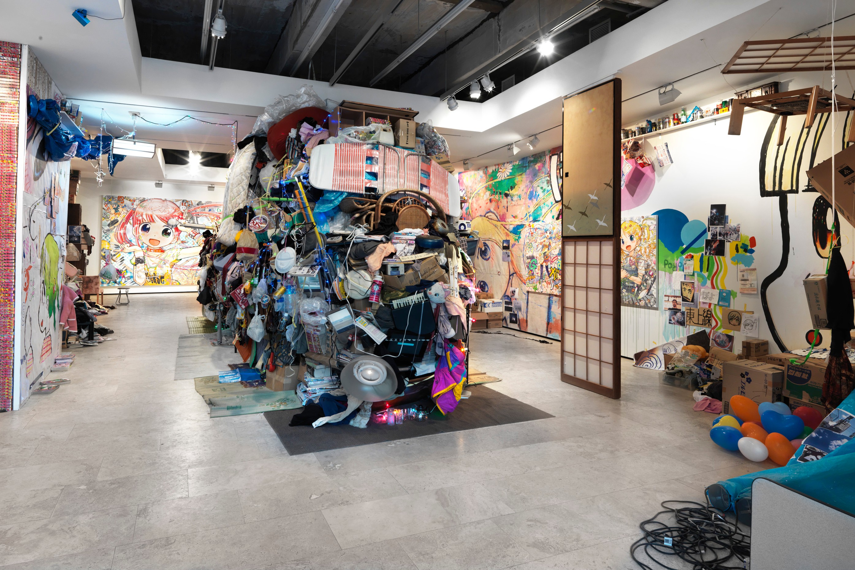 Installation view of Metamorphosis: Give Me Your Wings at Lehmann Maupin New York
