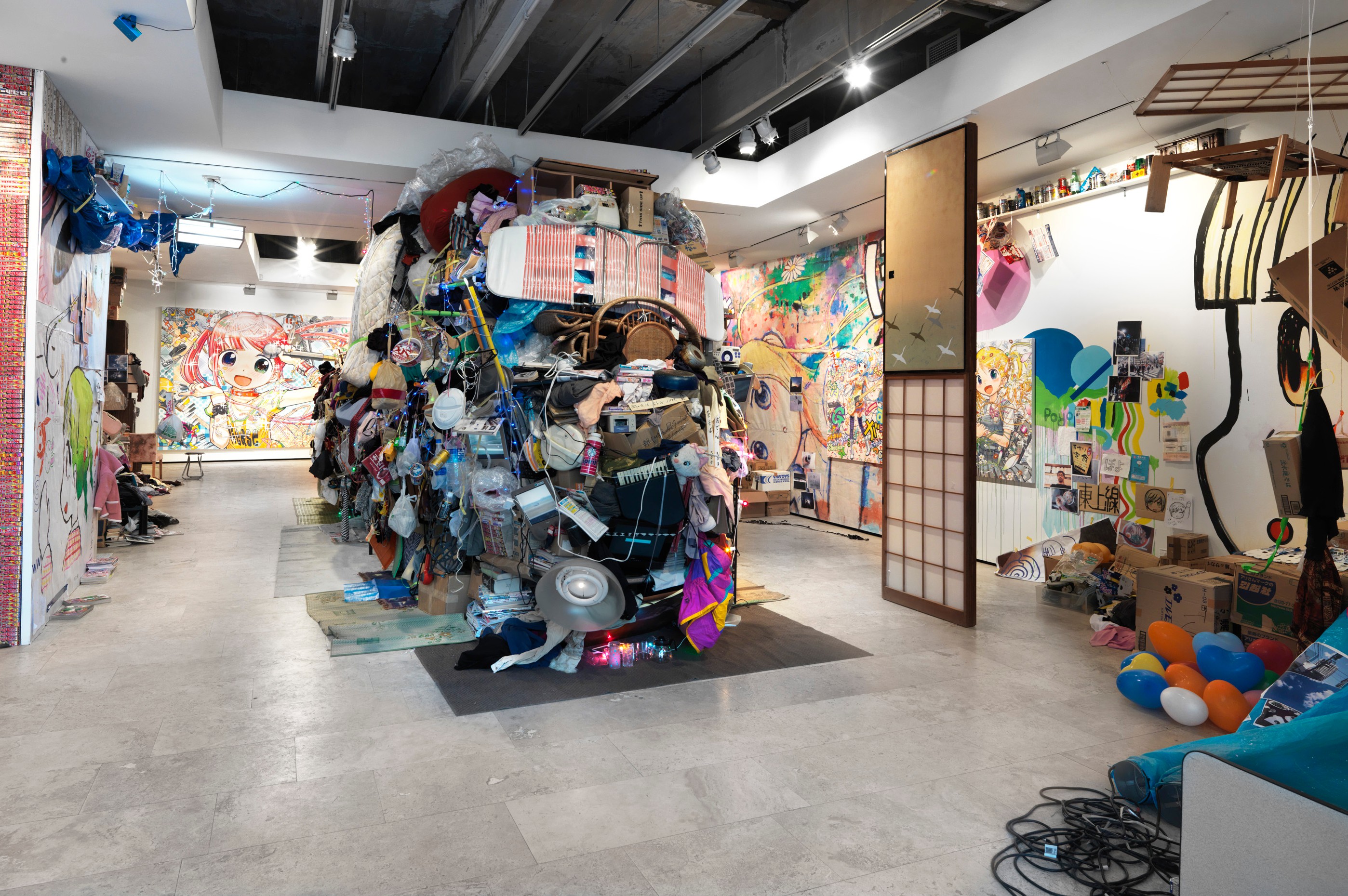 Installation view of Metamorphosis: Give Me Your Wings at Lehmann Maupin New York