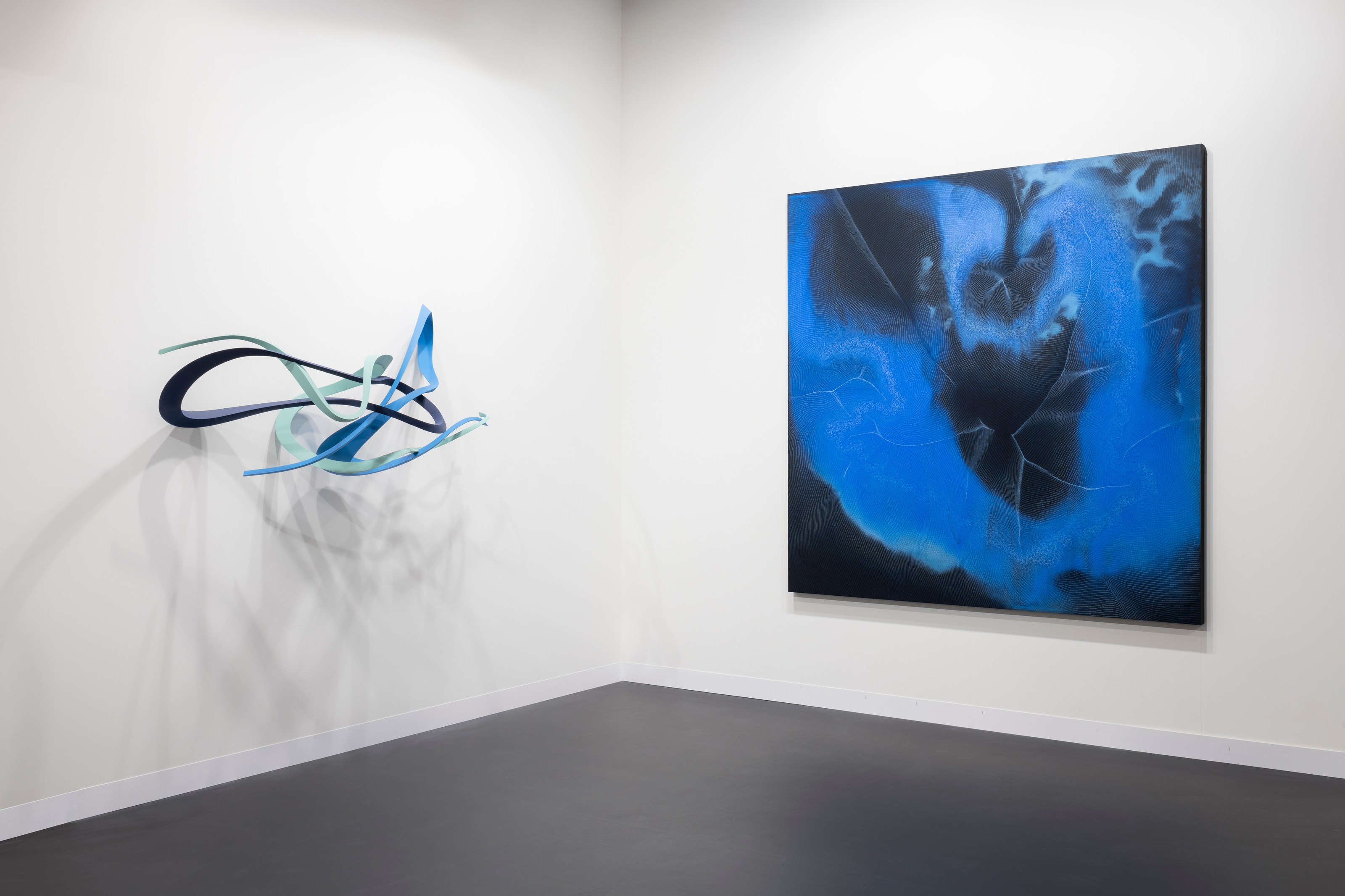 Installation view of Lehmann Maupin, Booth L11 at Art Basel
