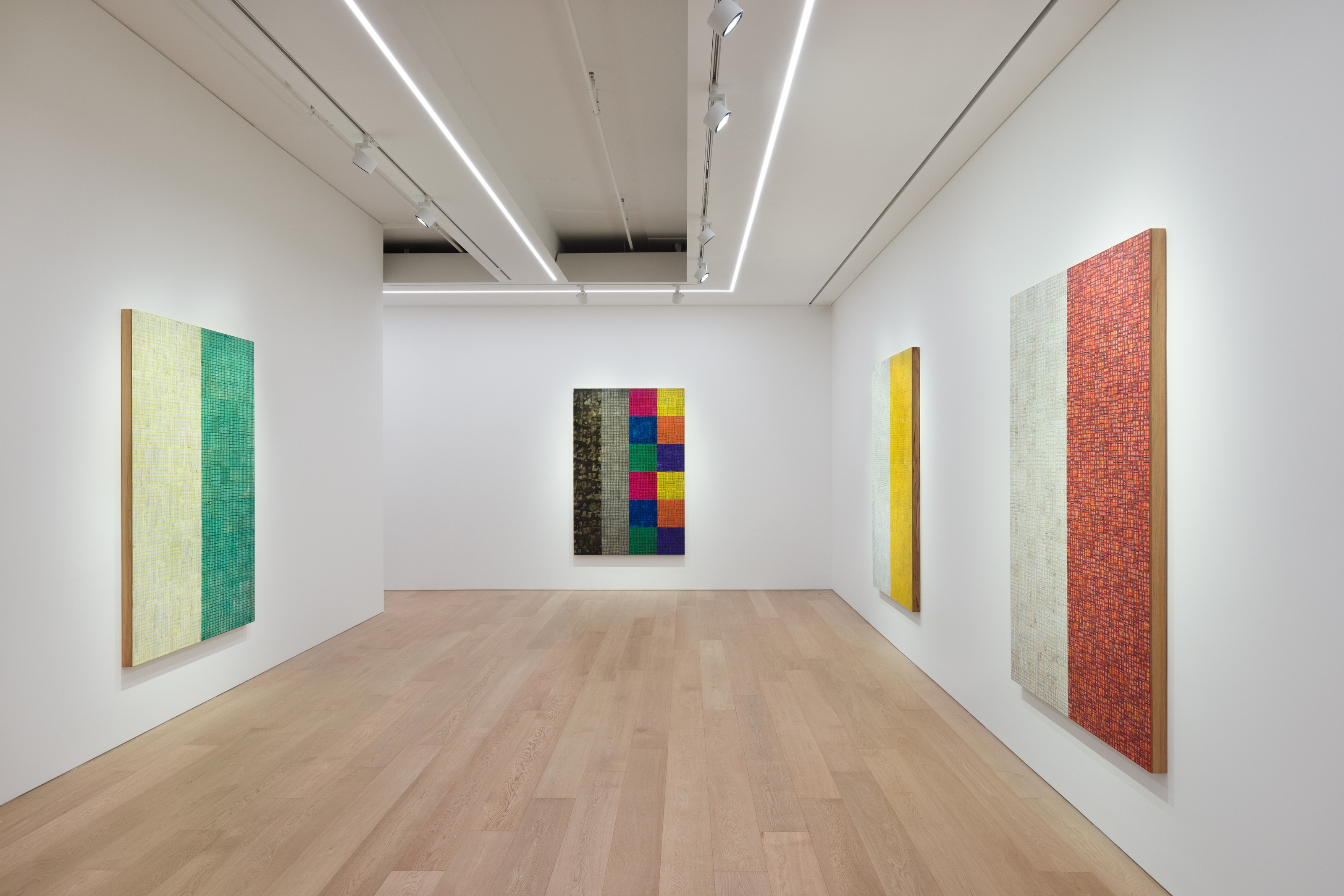 Installation view of McArthur Binion at Lehmann Maupin Seoul