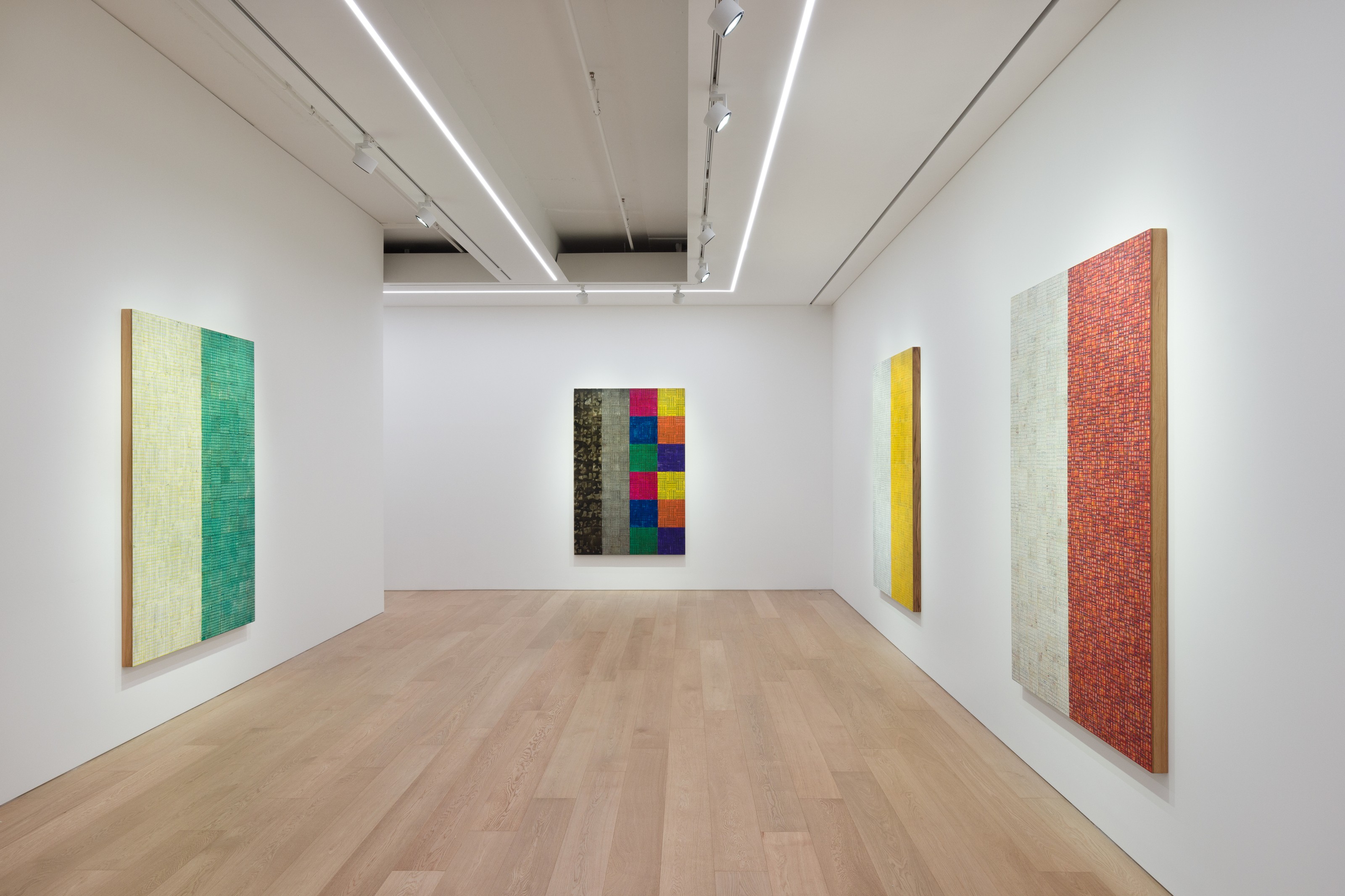 Installation view of McArthur Binion at Lehmann Maupin Seoul
