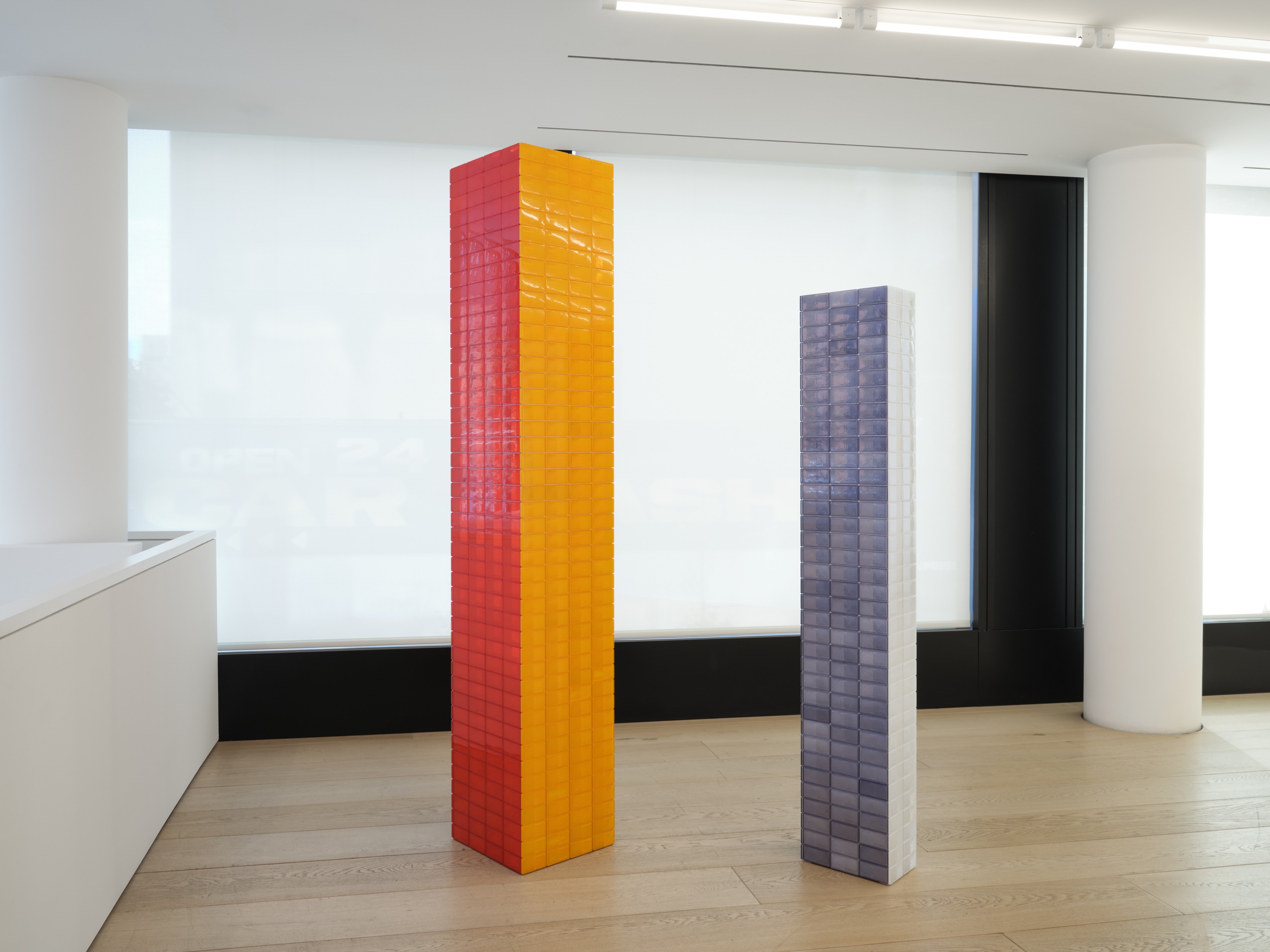 Installation view of Rana Begum at Lehmann Maupin New York