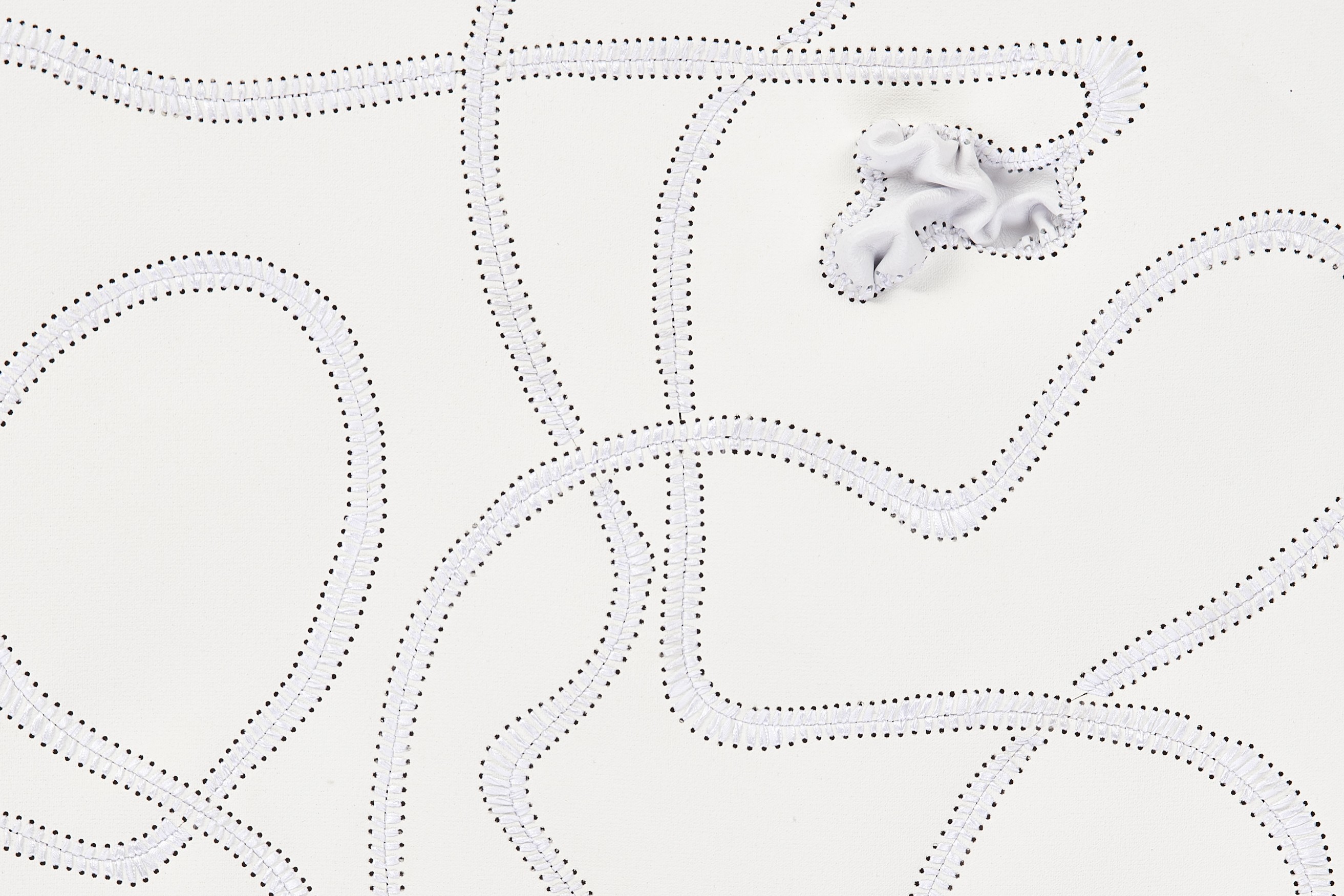 Detail of wall work by Nicholas Hlobo