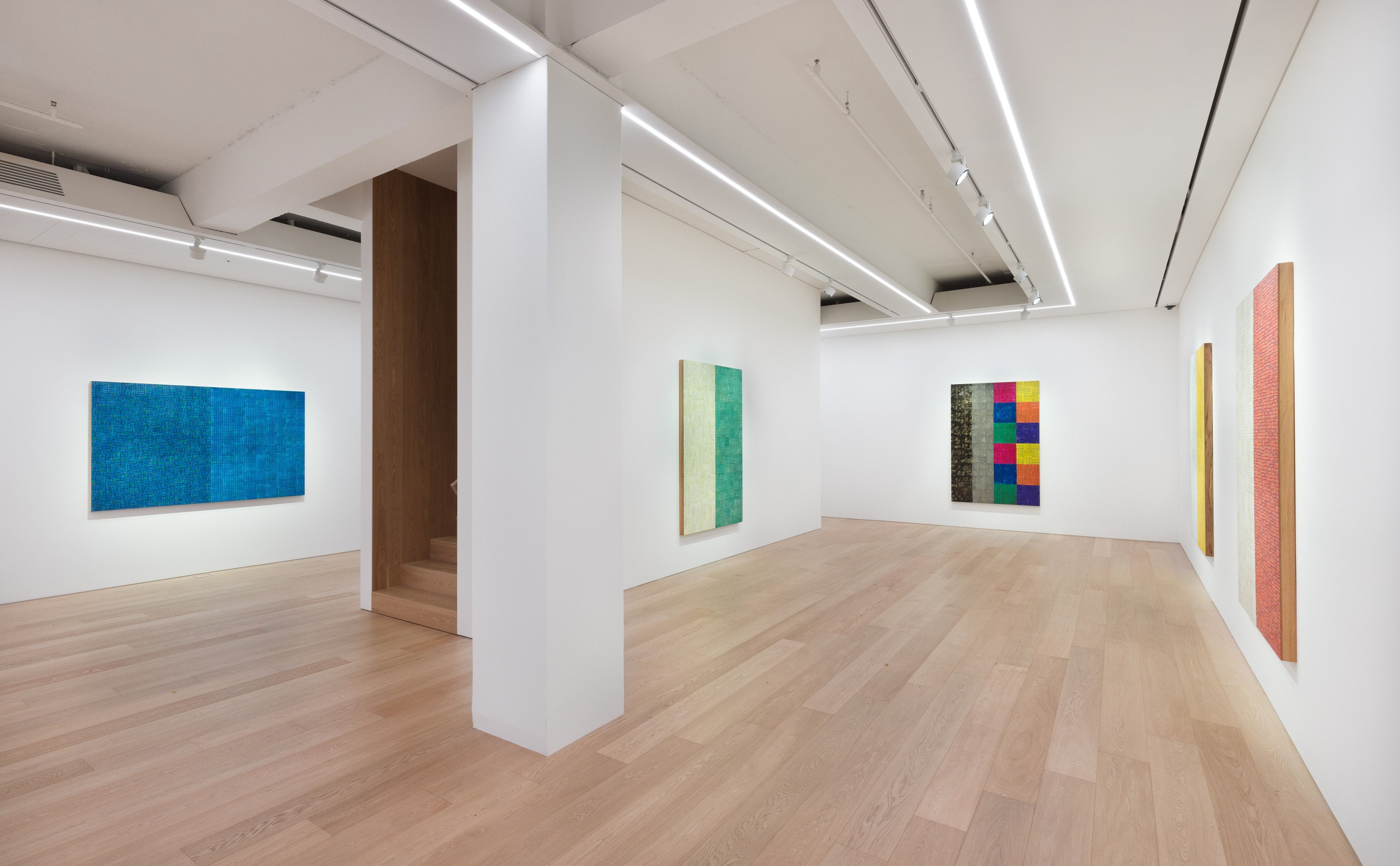 Installation view of McArthur Binion at Lehmann Maupin Seoul
