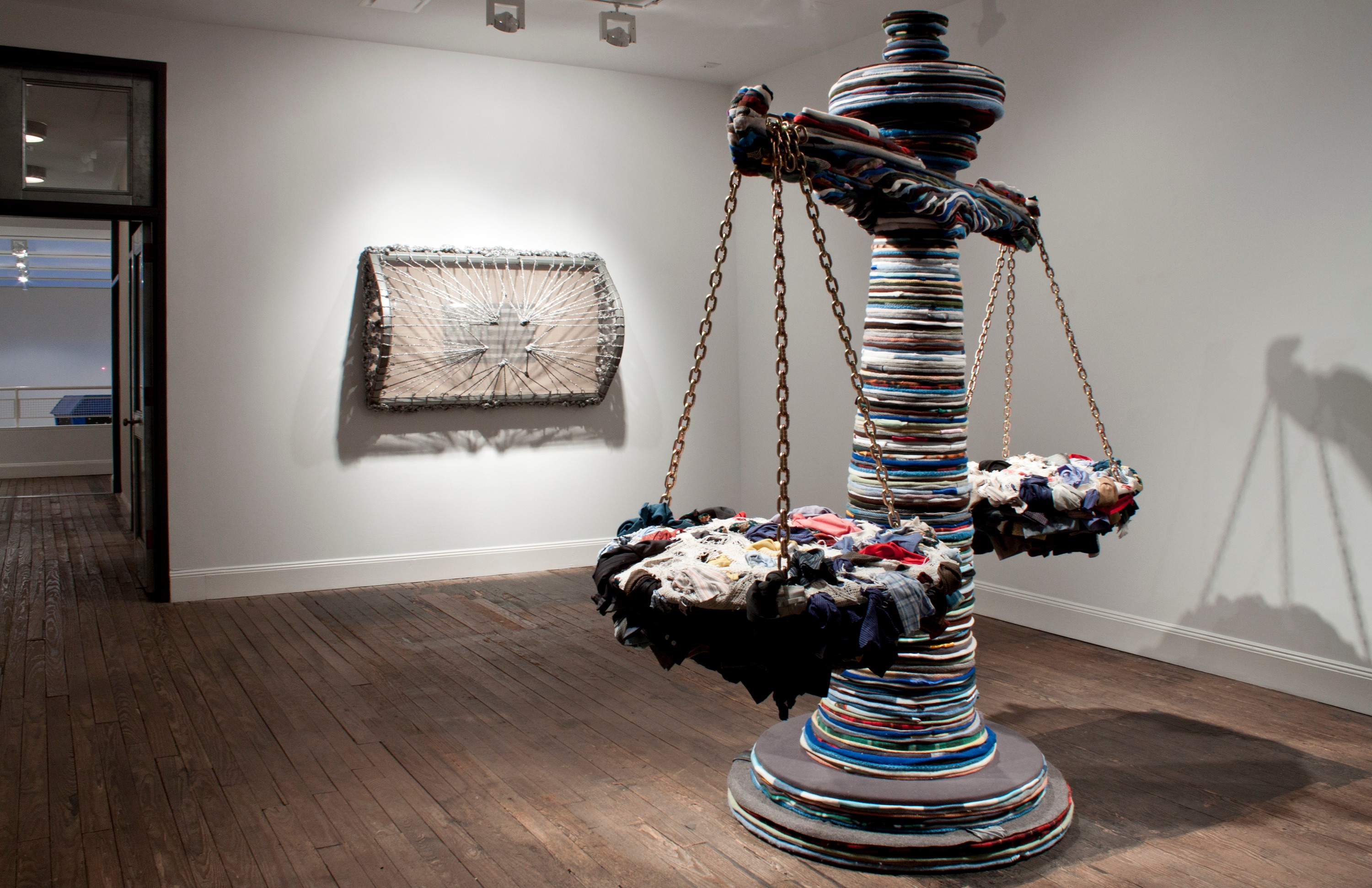 Installation view of Liberty and Orders at Lehmann Maupin New York