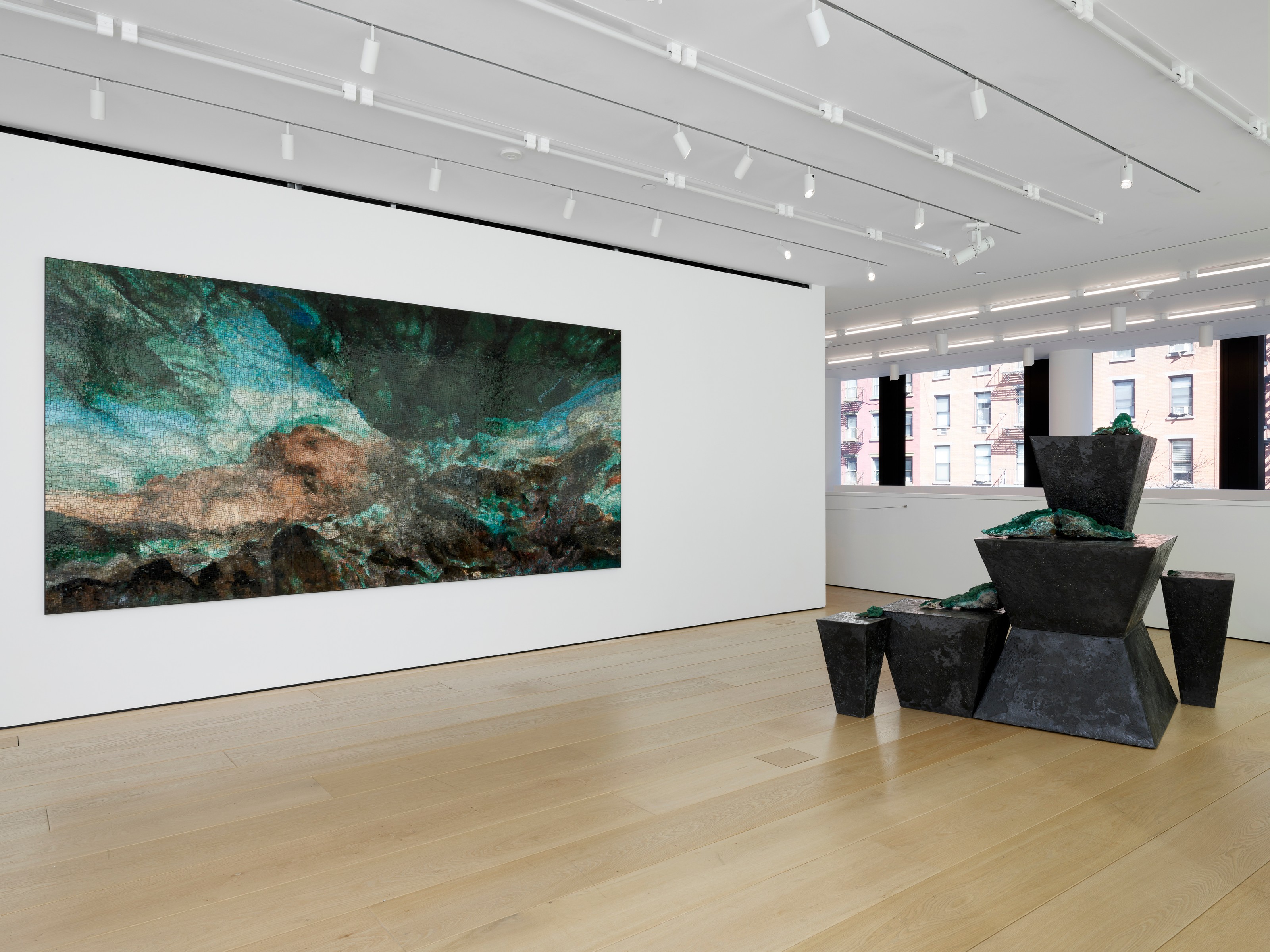 Installation view of Teresita Fernández at Lehmann Maupin New York