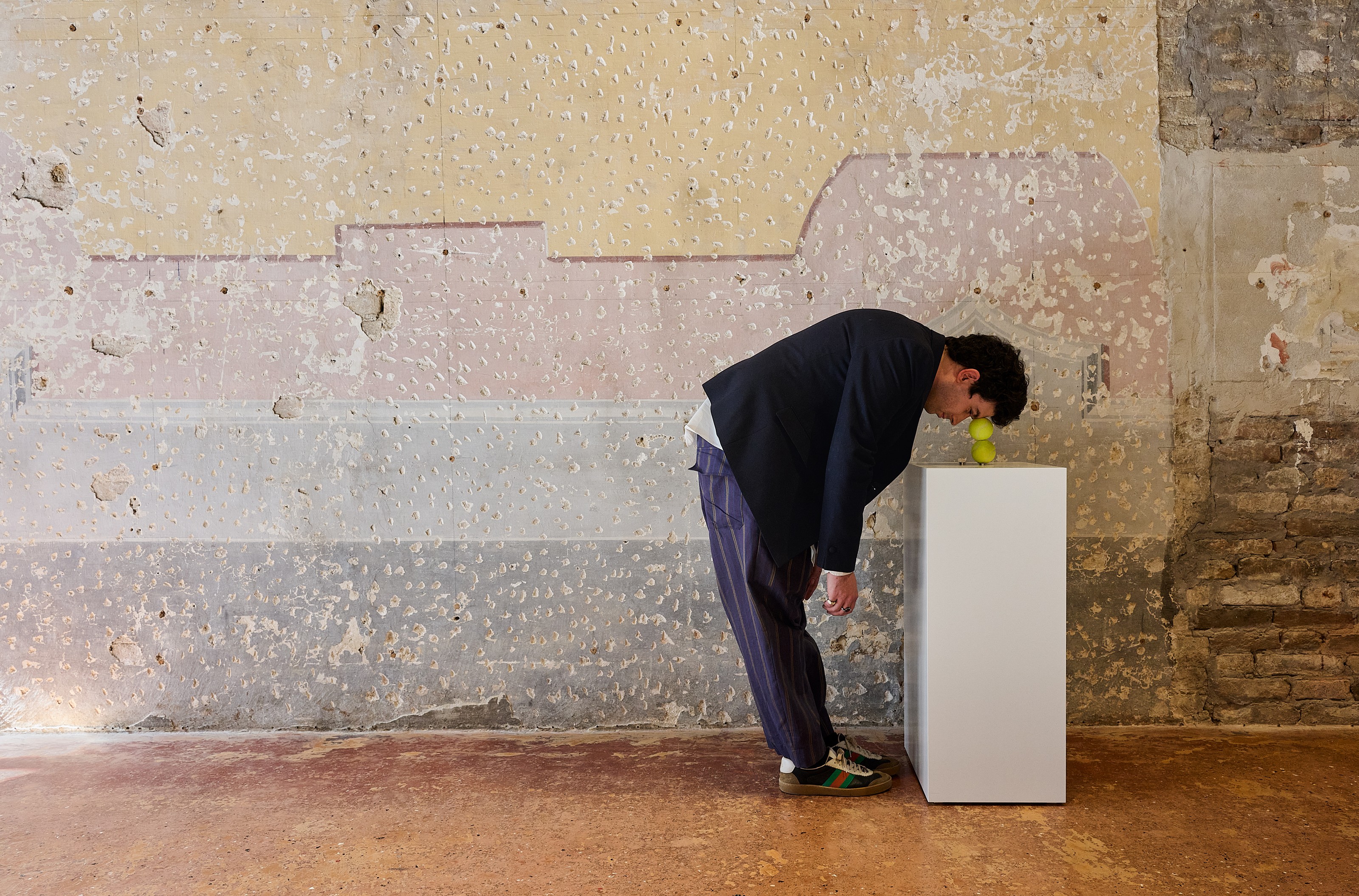 Installation view of Erwin Wurm at Museo Fortuny