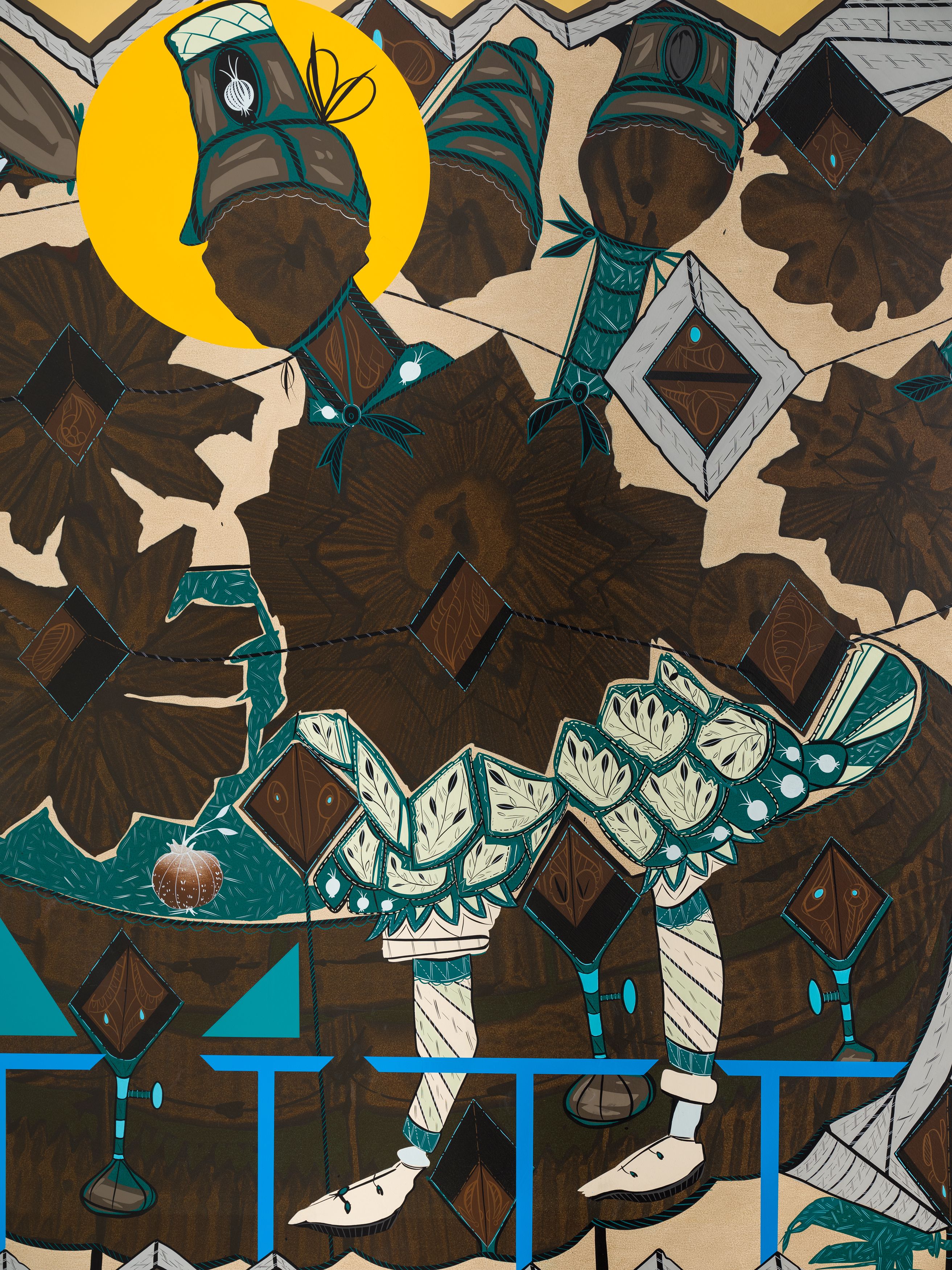 Detail of painting by Lari Pittman