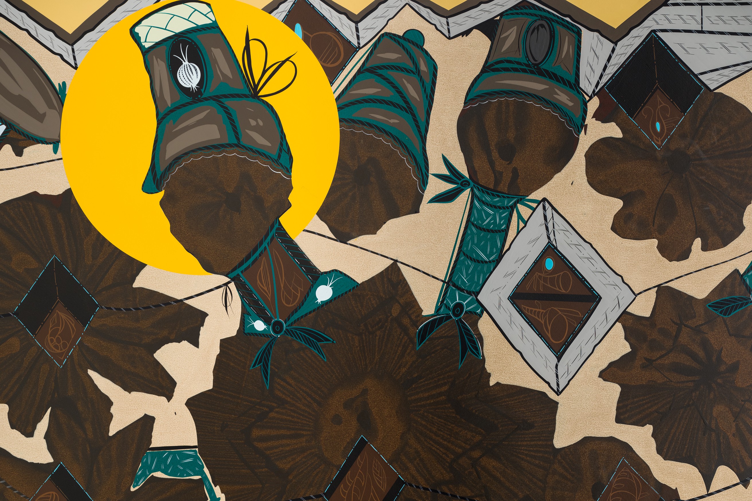 Detail of painting by Lari Pittman