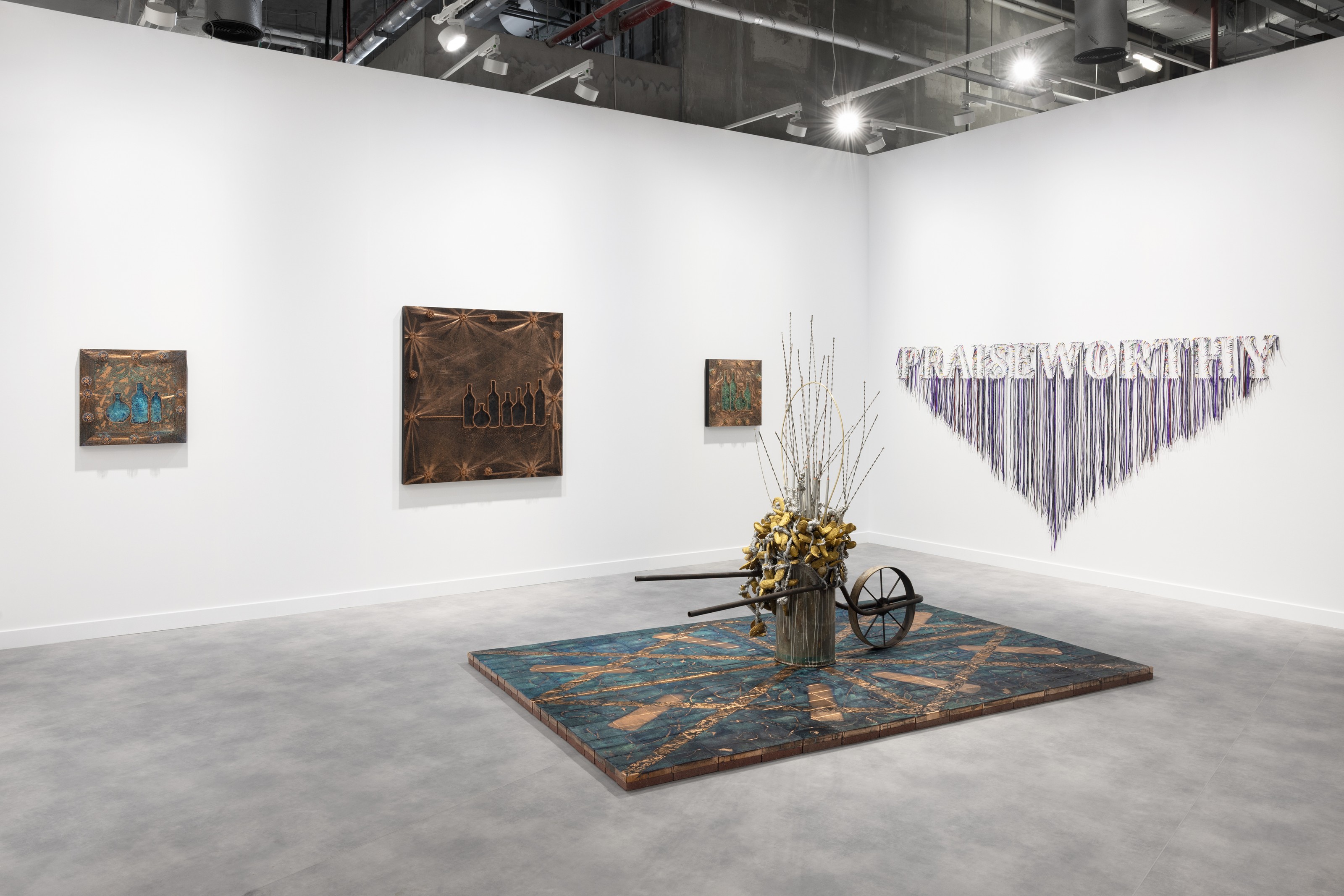 Installation view of Lehmann Maupin, Booth D105 at Art Basel Qatar