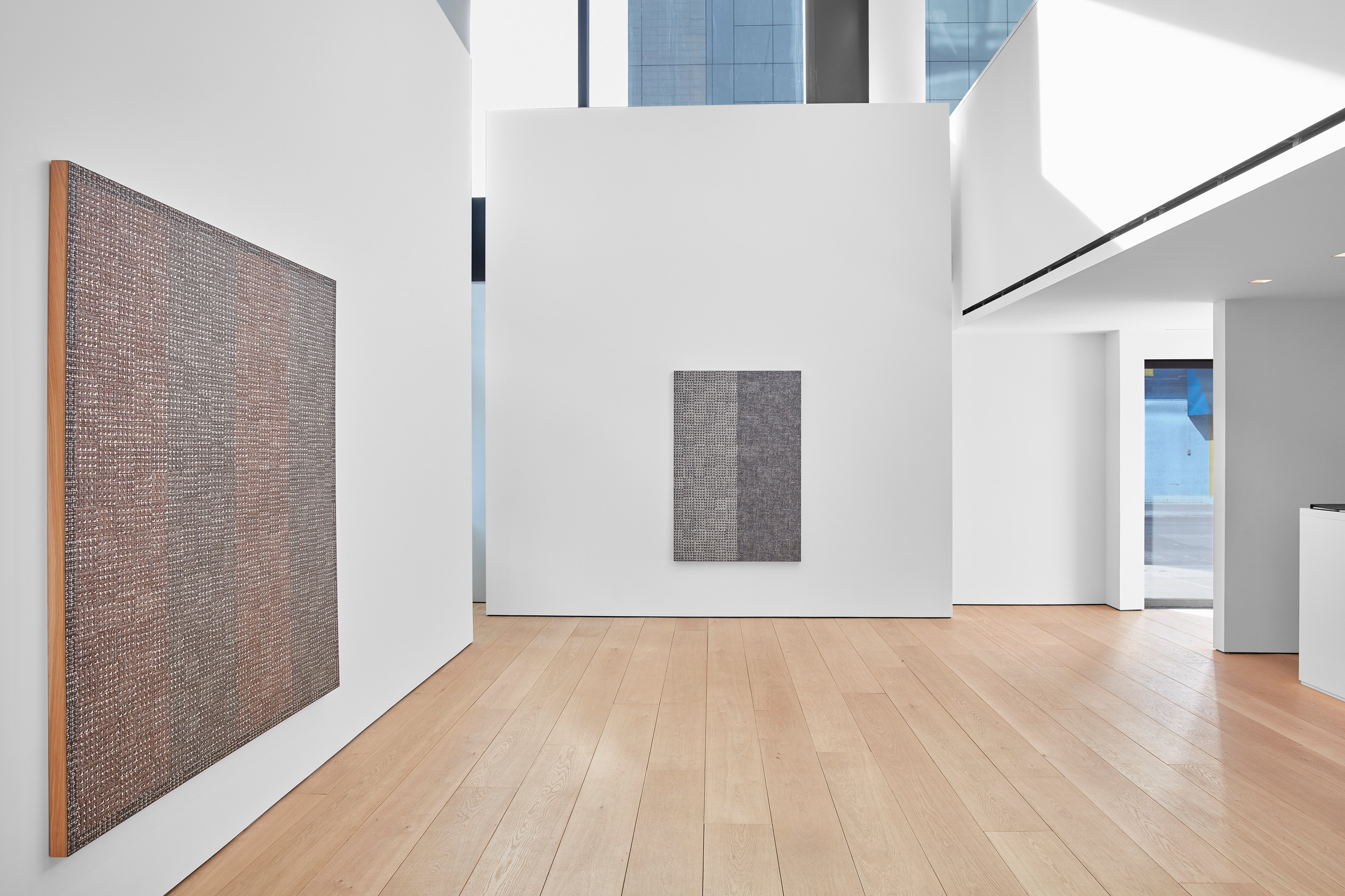 Installation view of McArthur Binion at Lehmann Maupin New York
