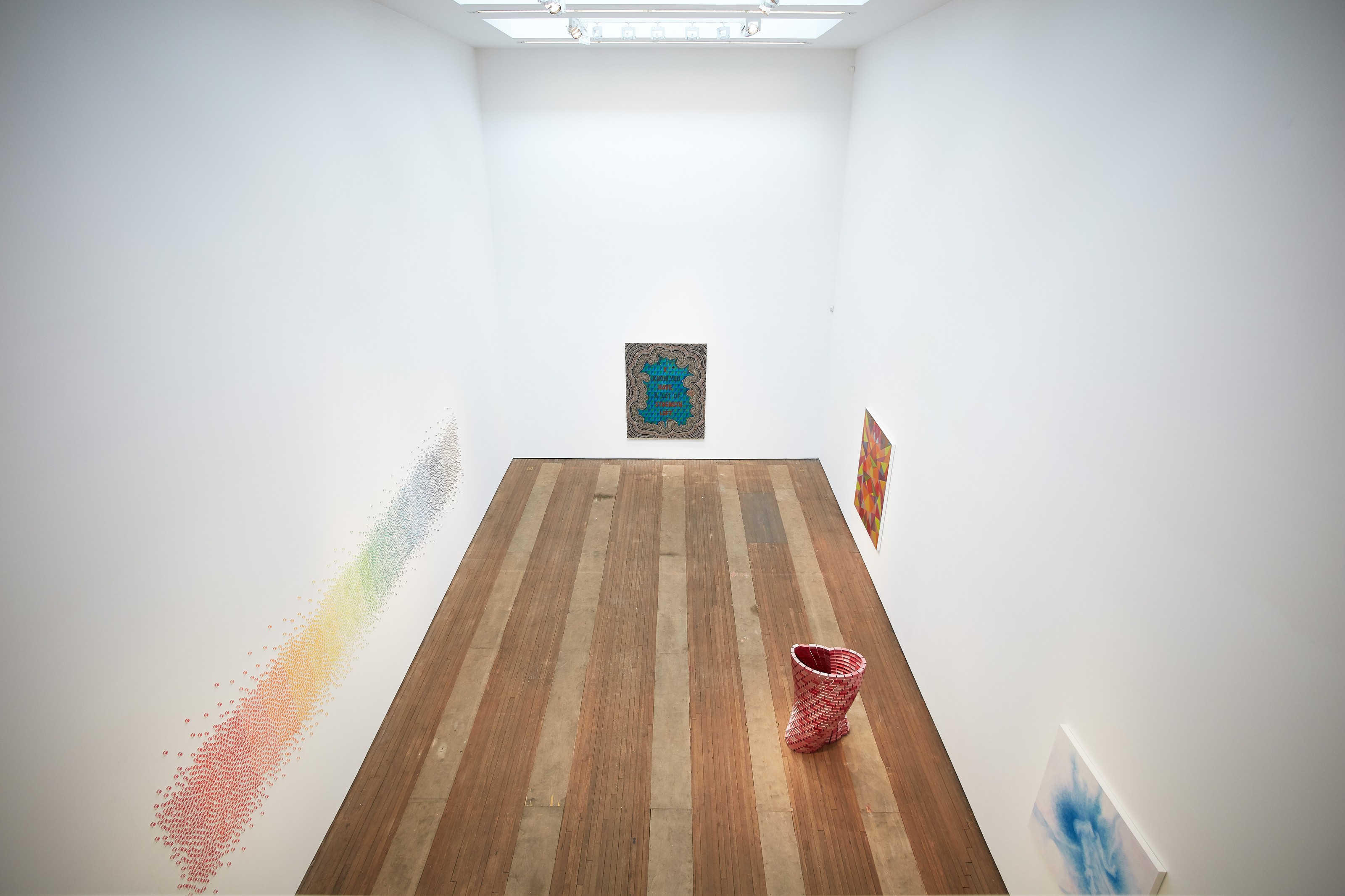 Installation view of From a whisper to a scream at Lehmann Maupin New York