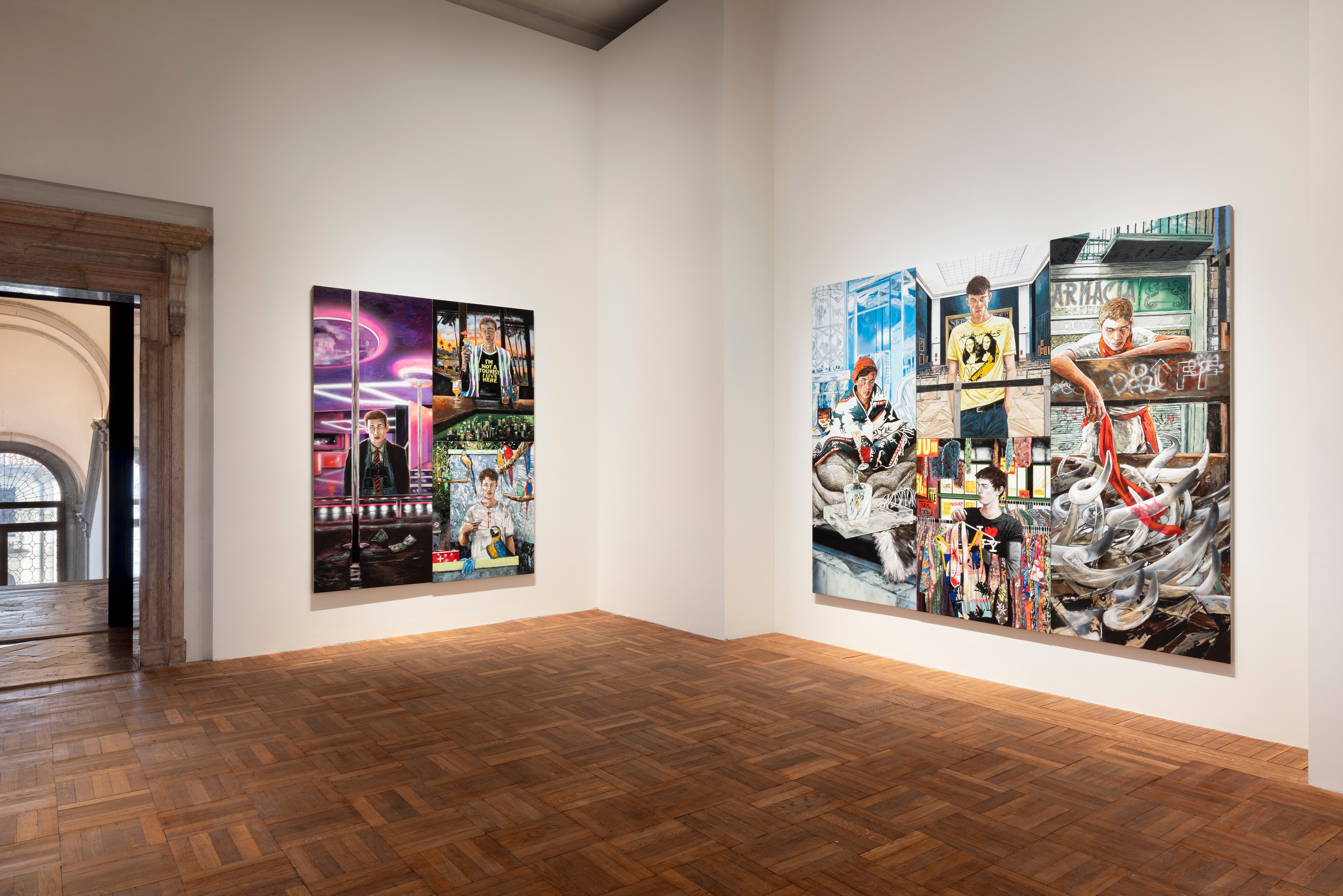 Installation view of The Visitors at Ca’ Pesaro International Gallery of Modern Art