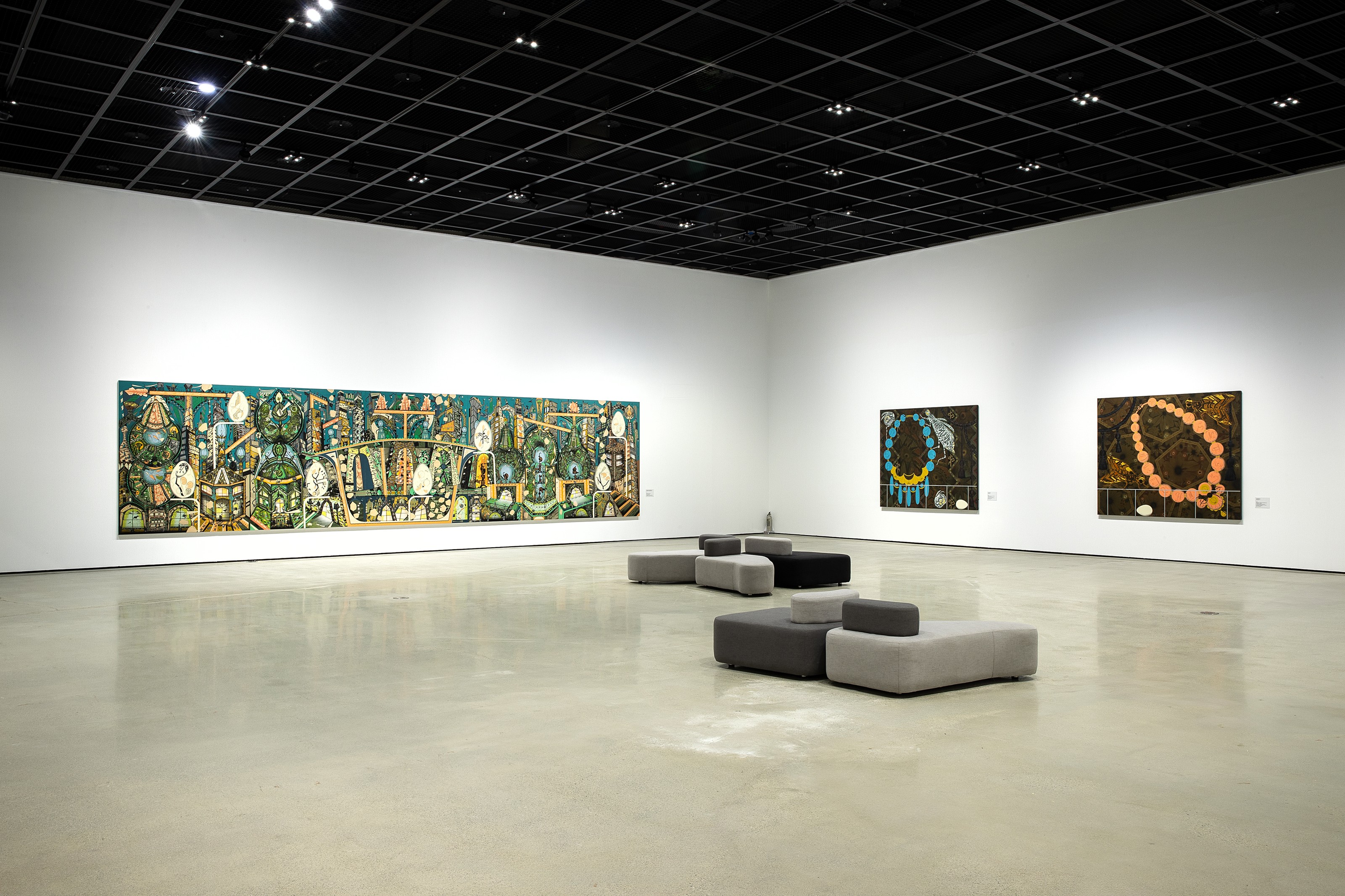 Installation view of Lari Pittman at Jeonnam Museum of Art