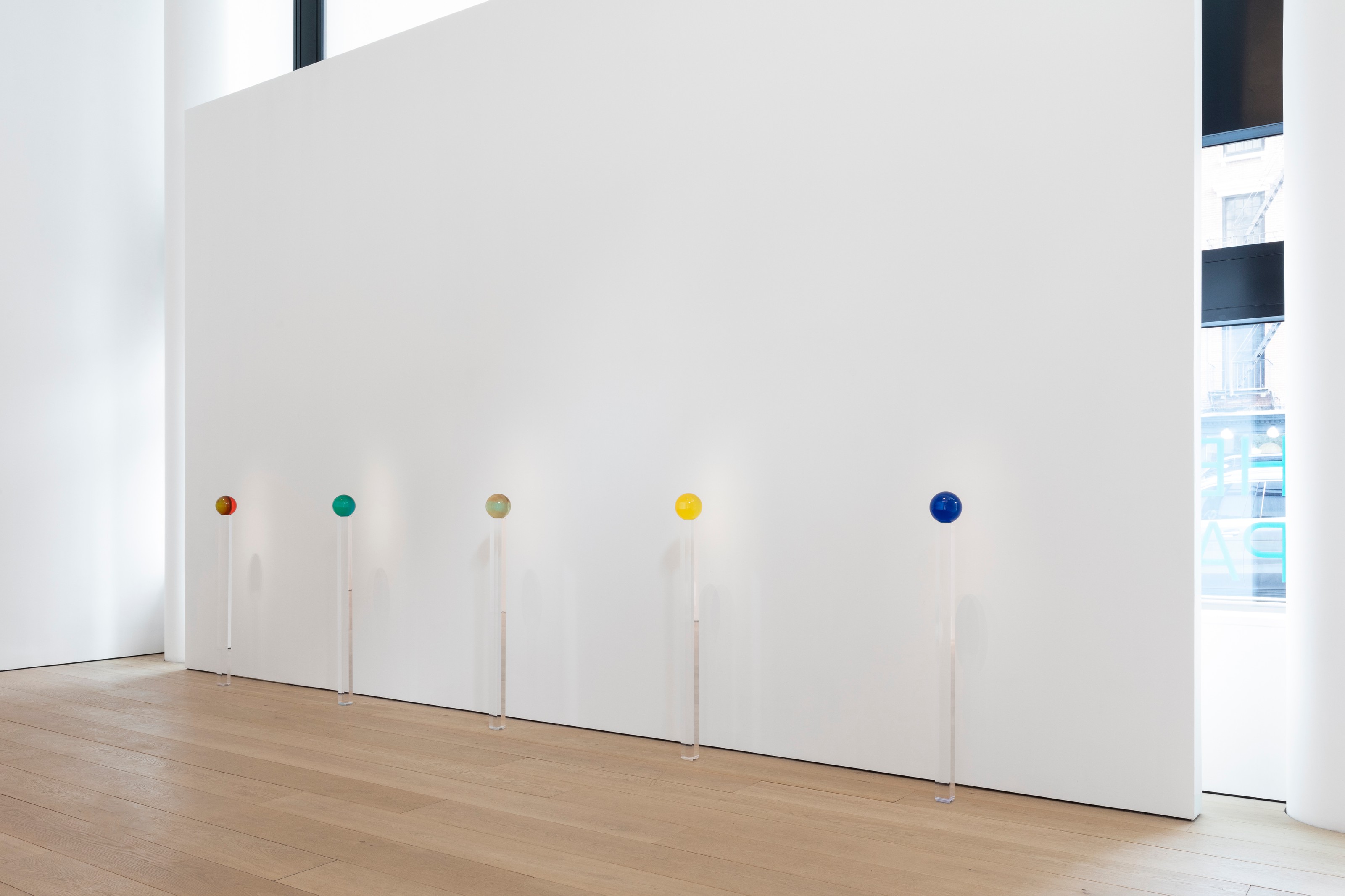 Installation view of Helen Pashgian at Lehmann Maupin New York