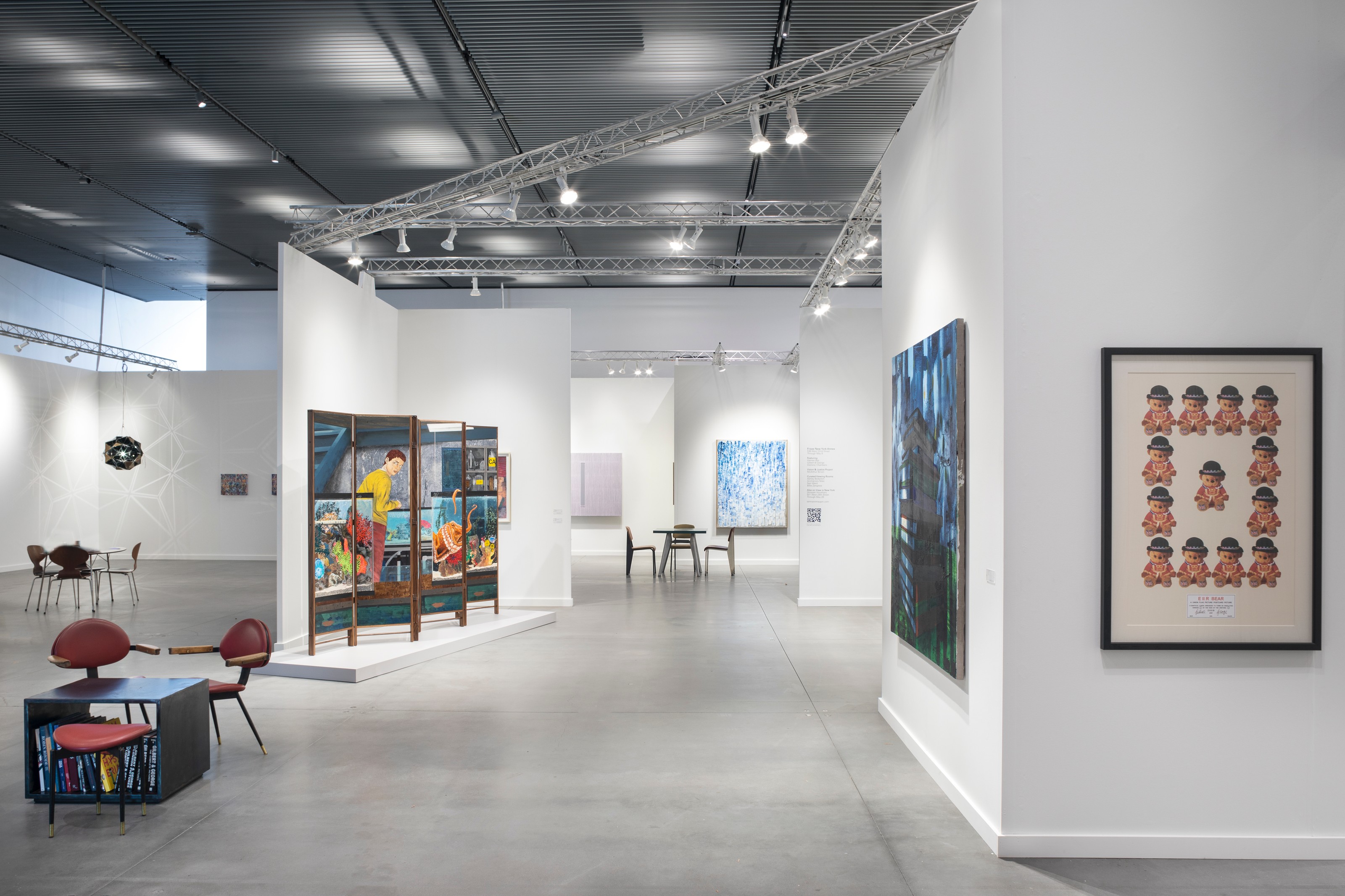 Installation view of Lehmann Maupin, Booth A05 at Frieze New York