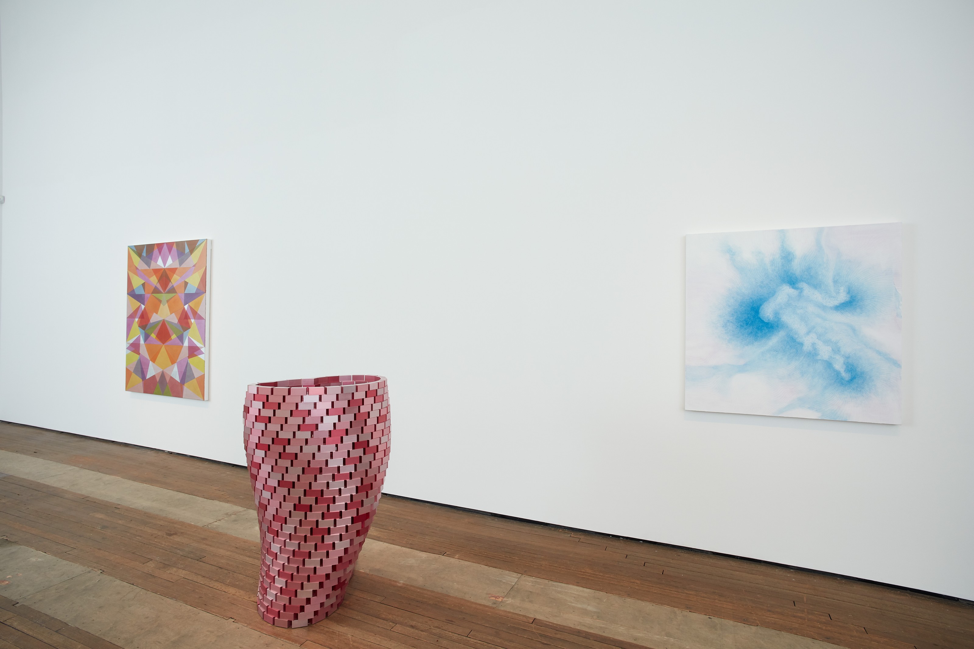 Installation view of From a whisper to a scream at Lehmann Maupin New York