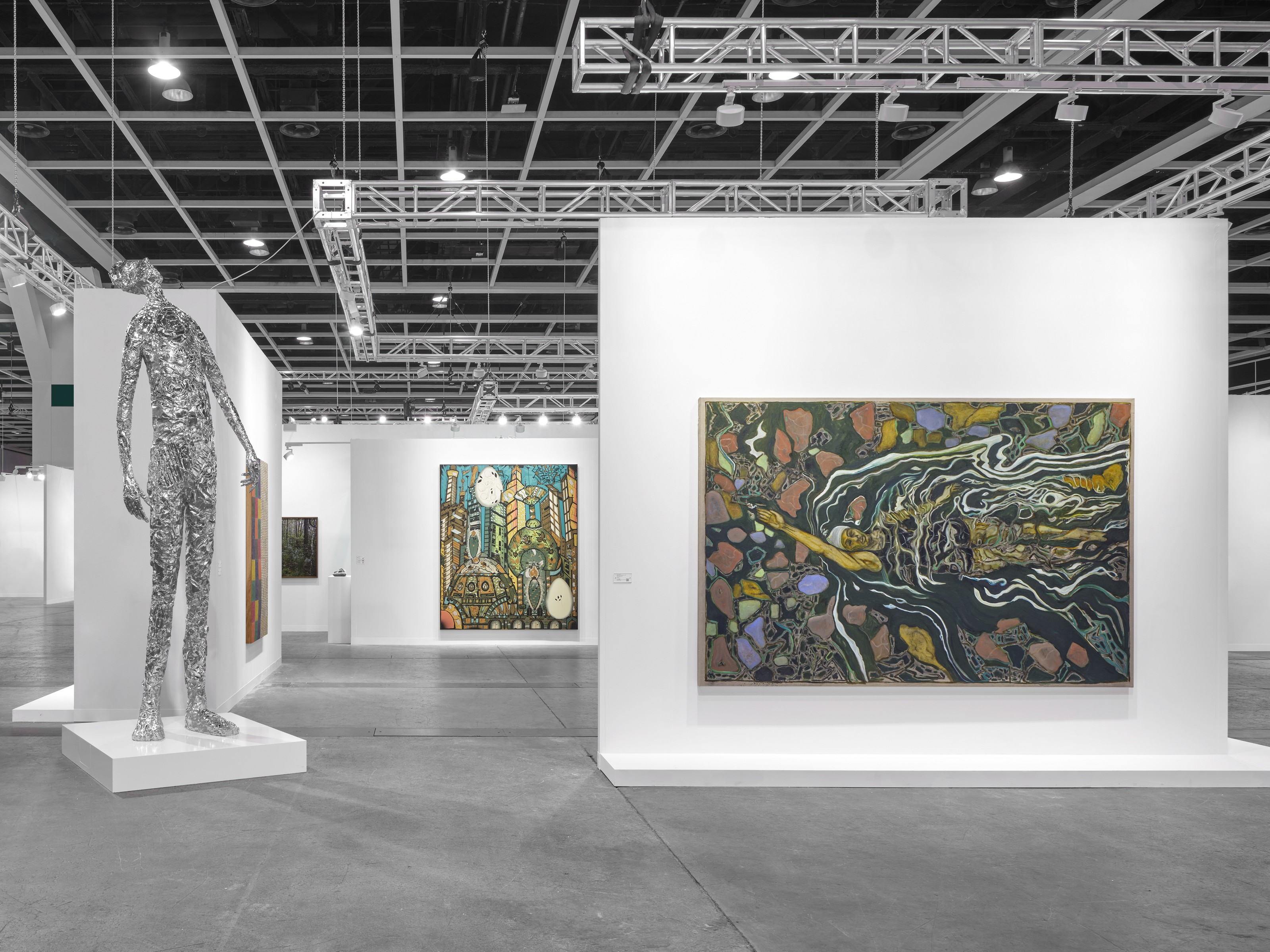 Installation view of Lehmann Maupin, Booth 1C17 at Art Basel Hong Kong