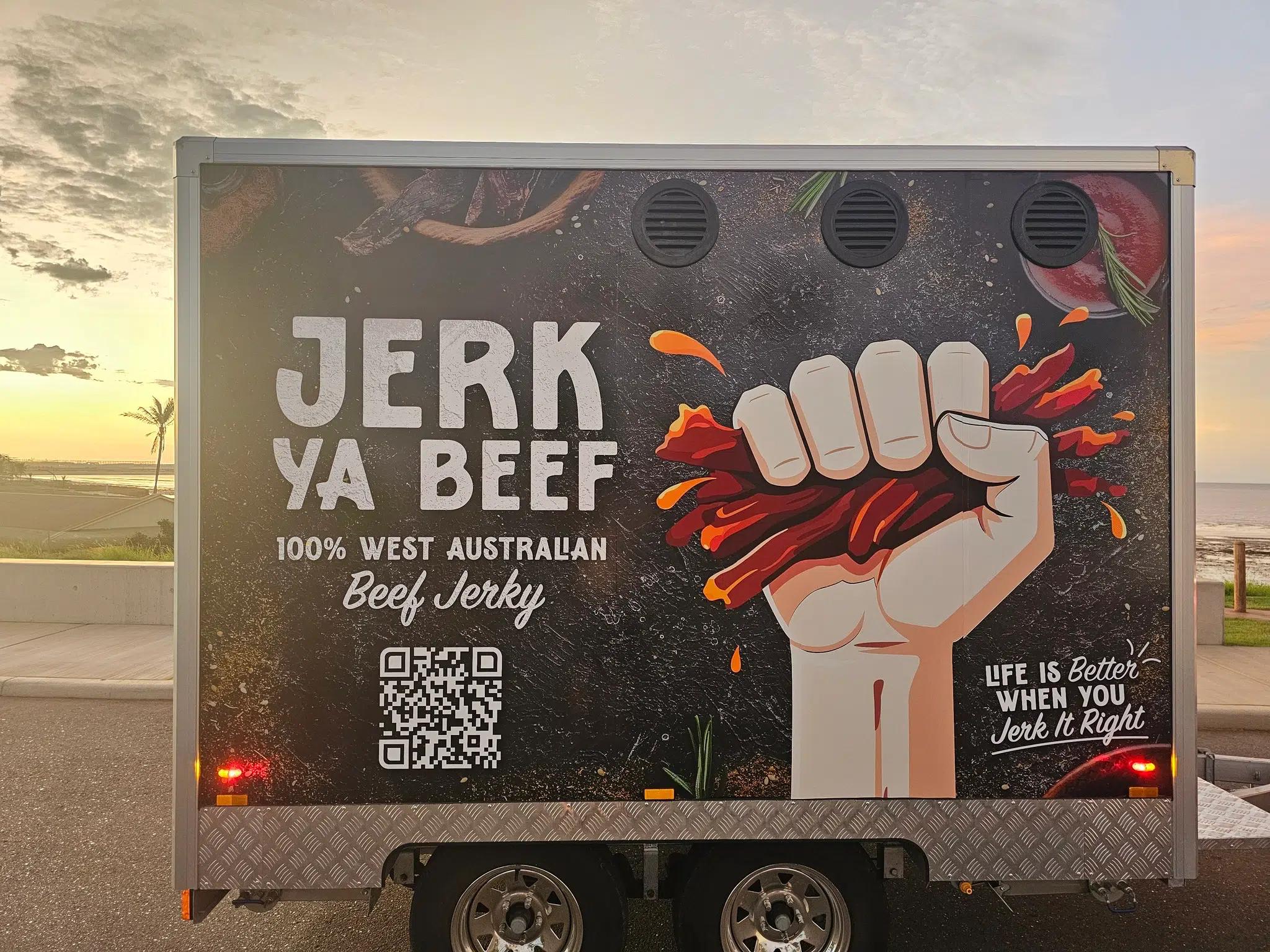 Jerk Ya Beef custom trailer wrap design