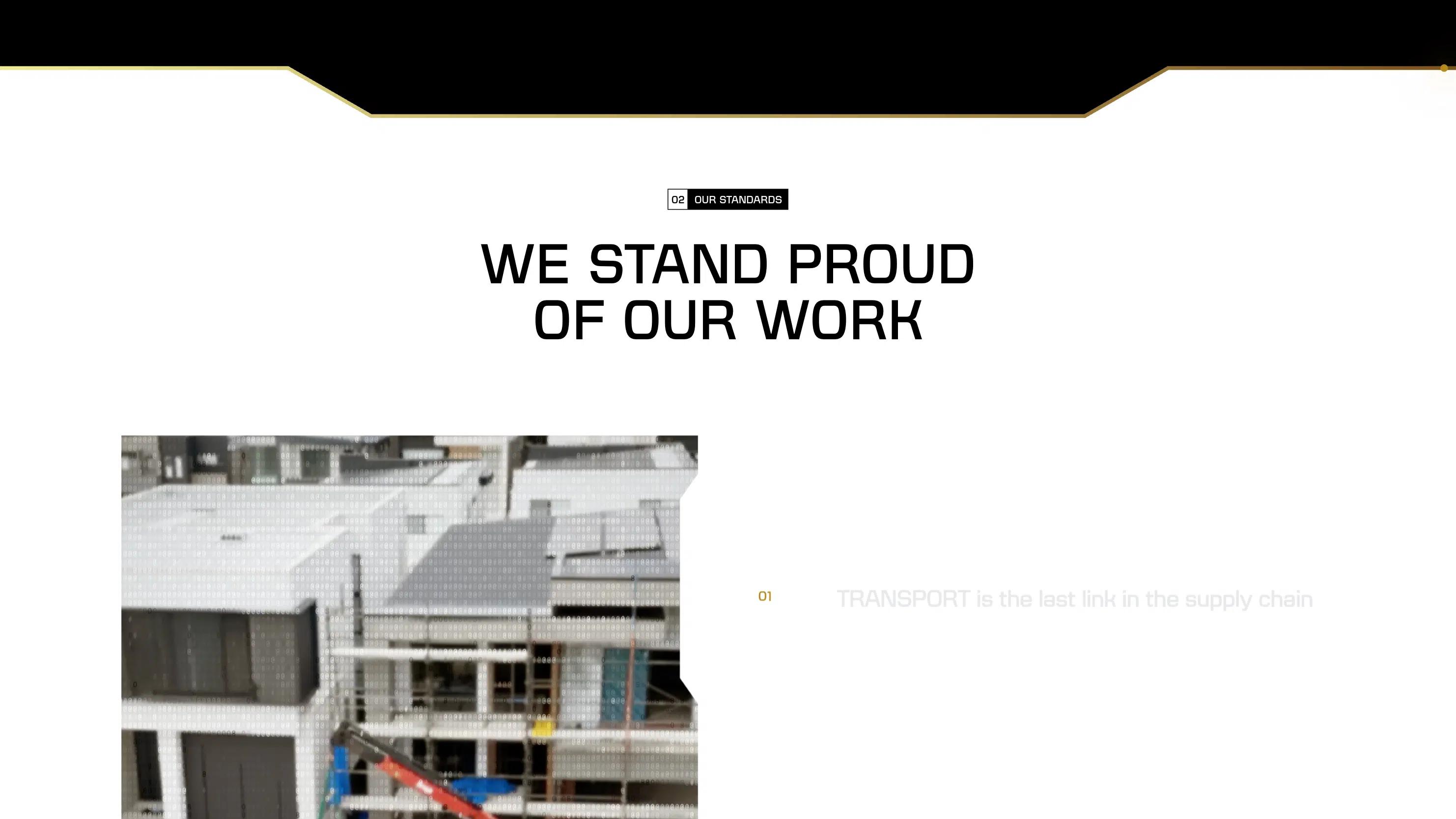 our values section