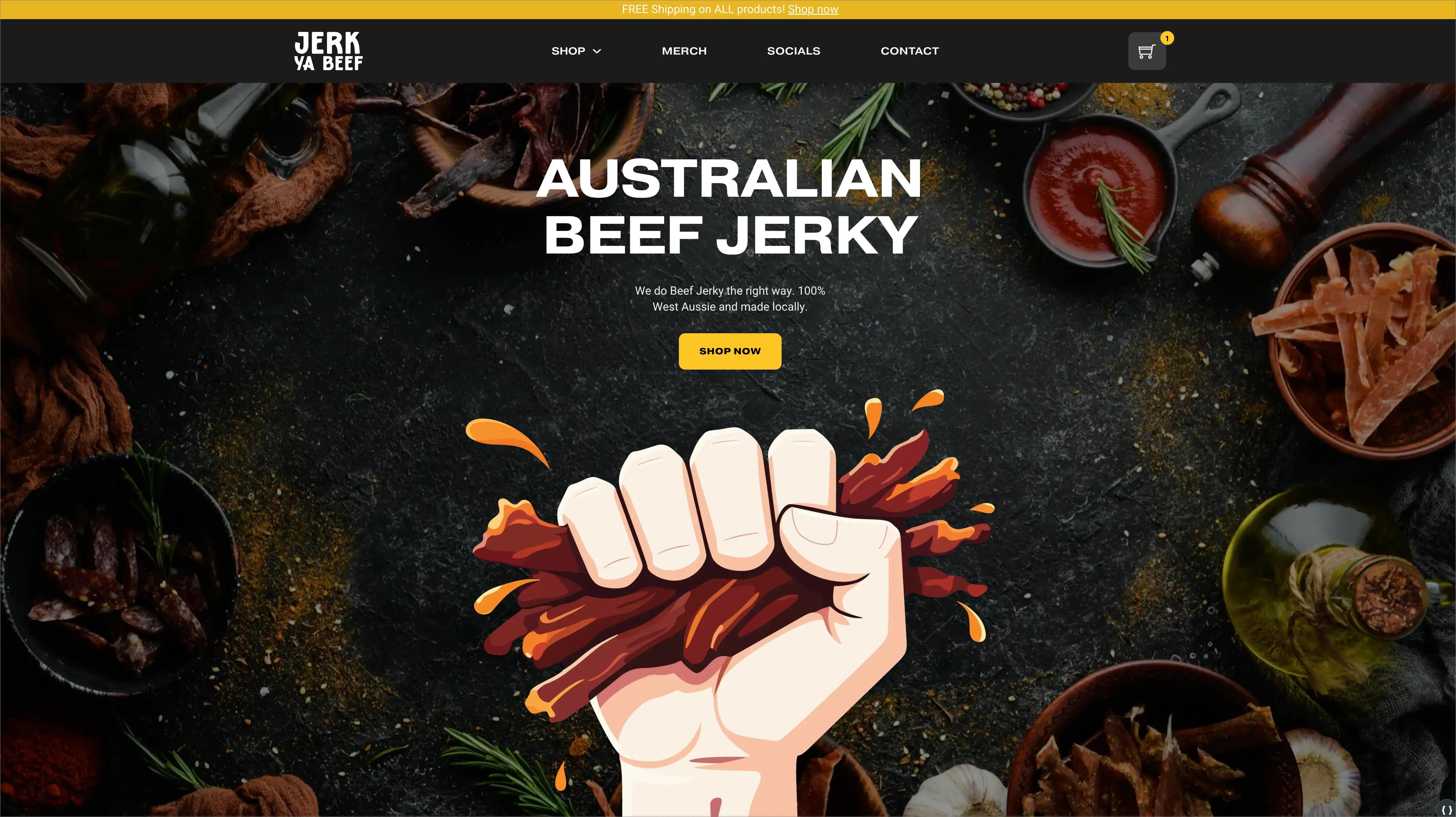 Jerk ya beef web design home page