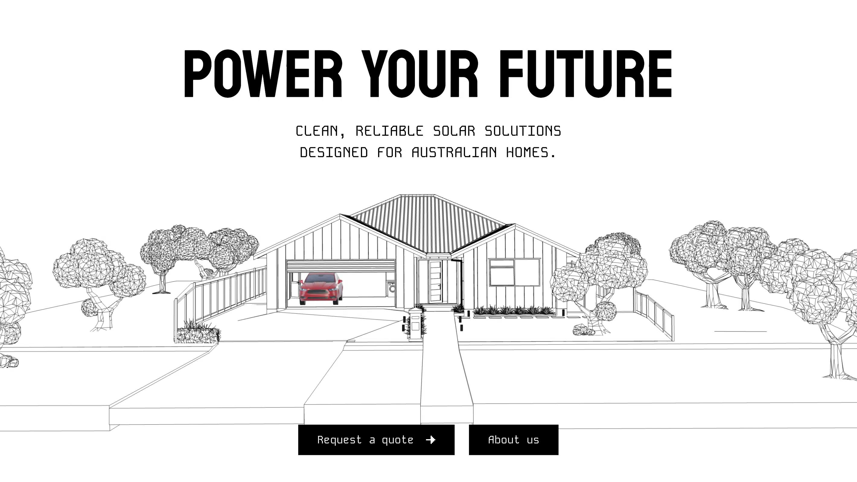 Jericho energy home screen web design