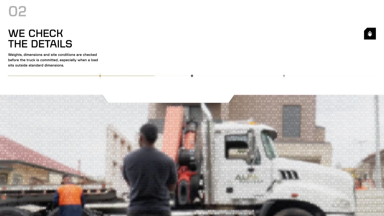 process step of alfa haulage web design