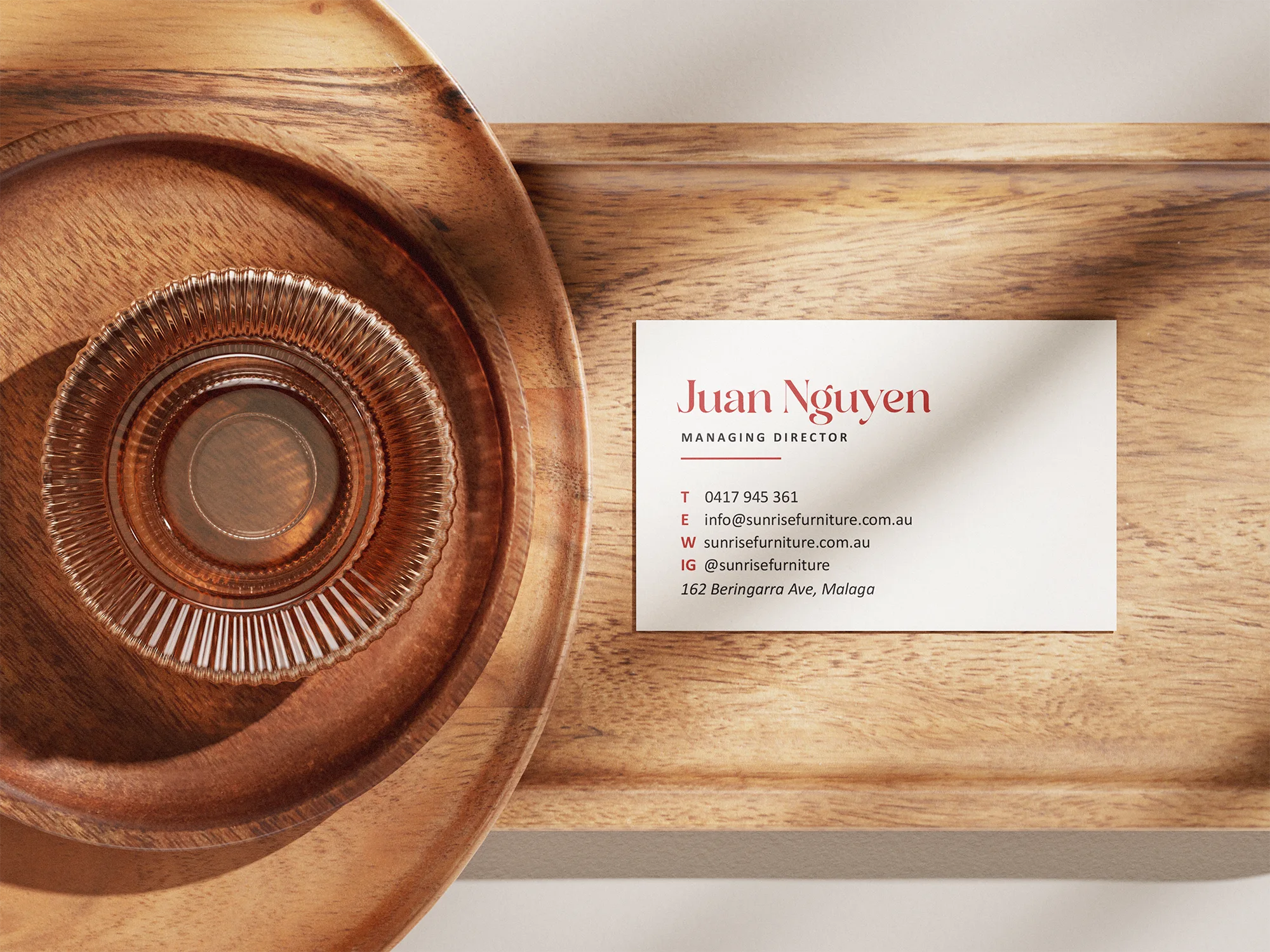 Business card front design mockup