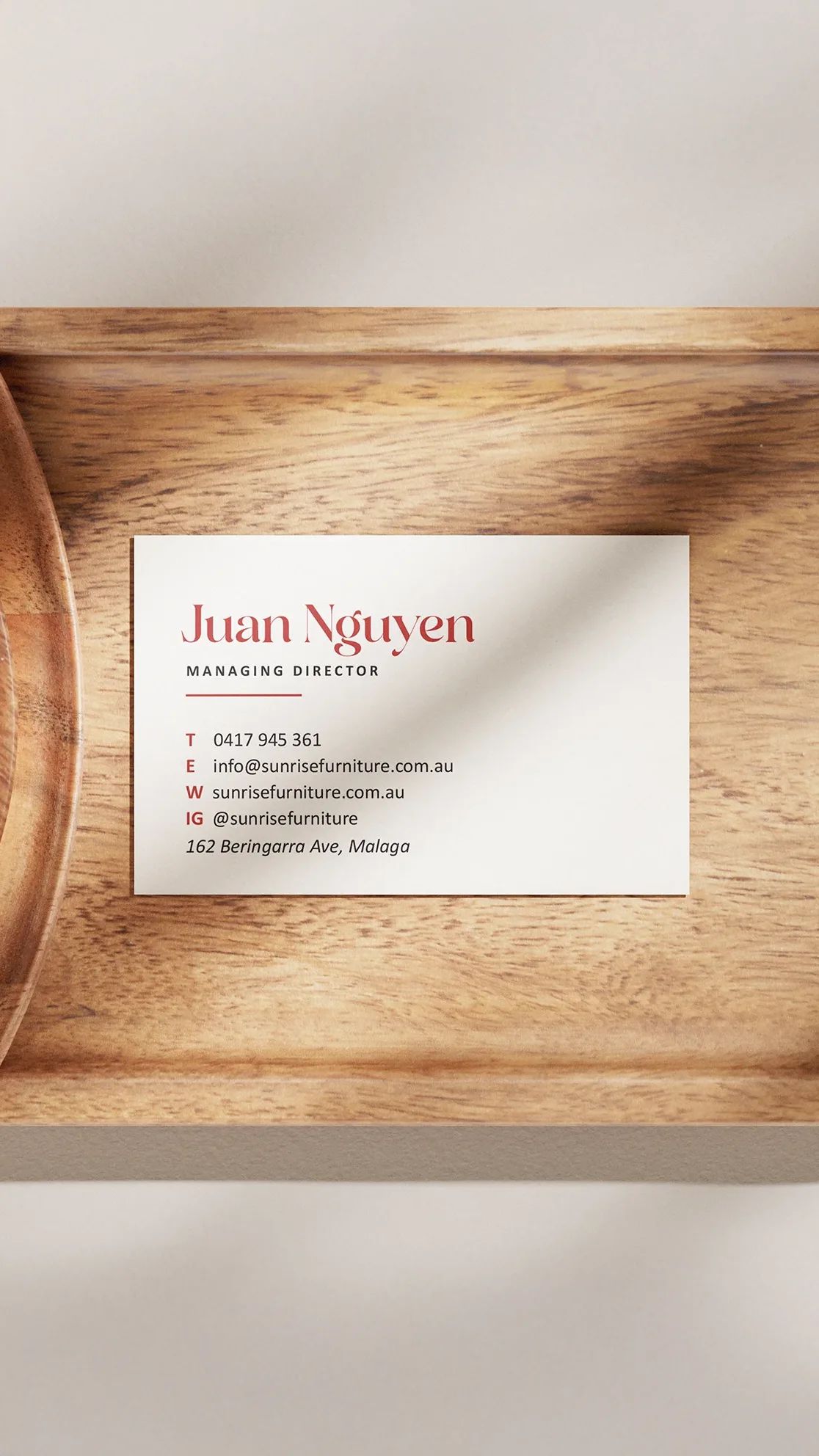 Business card front design mockup