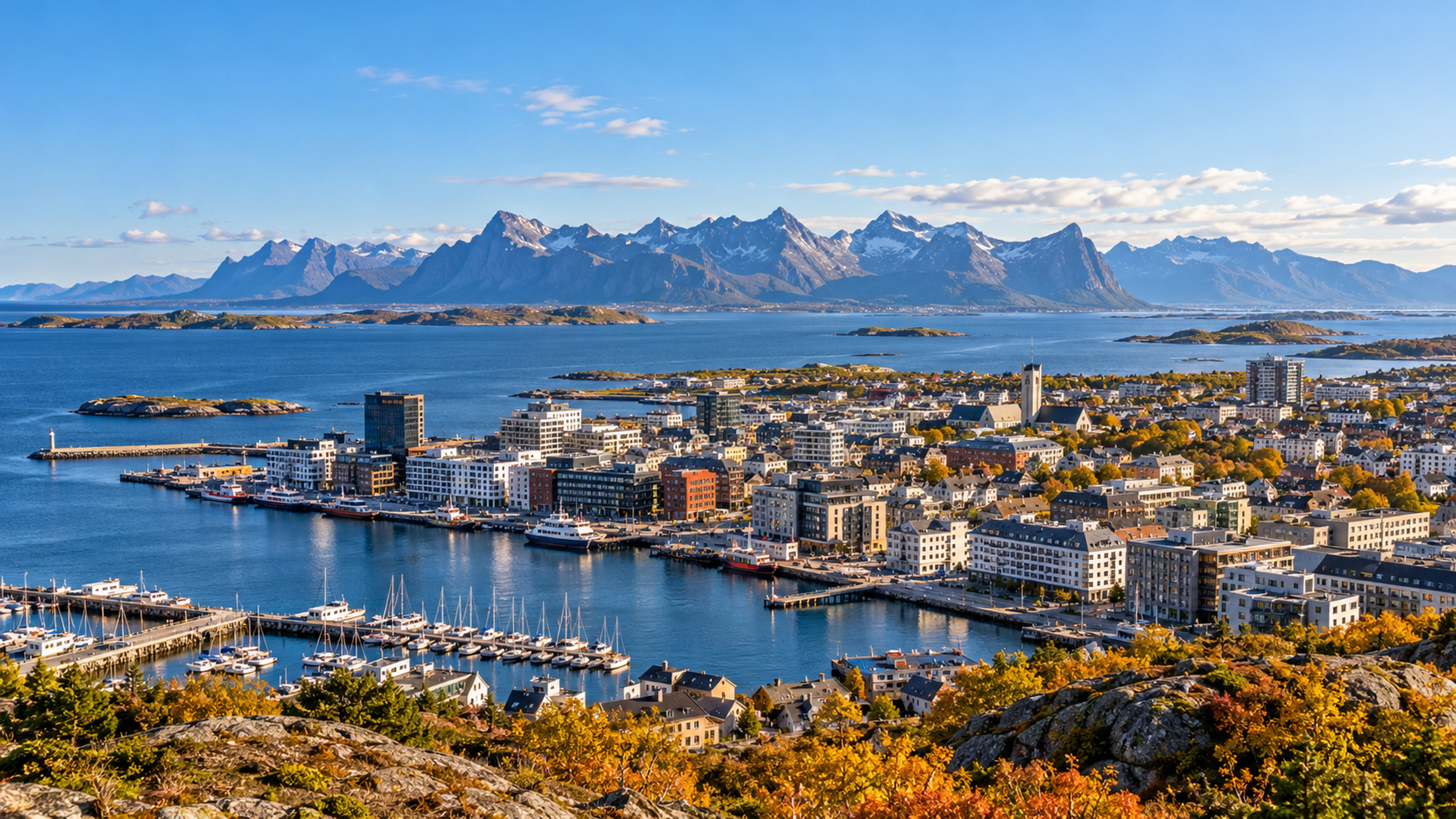 Illlustrasjonsbilde av en mindre kystby i Norge