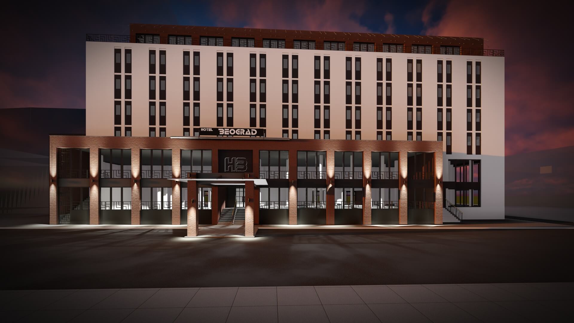 Idejno rešenje hotela Beograd