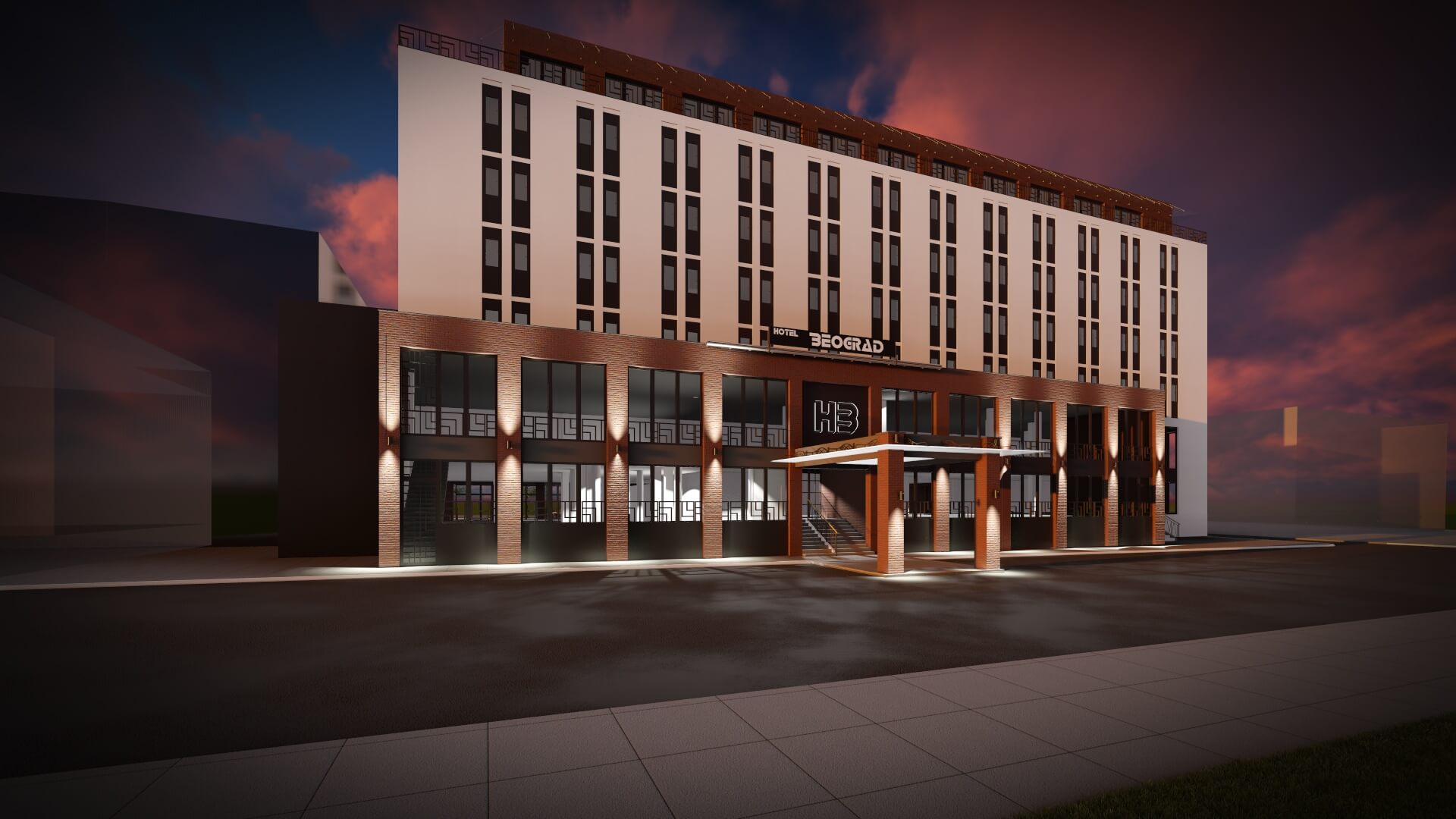 Idejno rešenje hotela Beograd