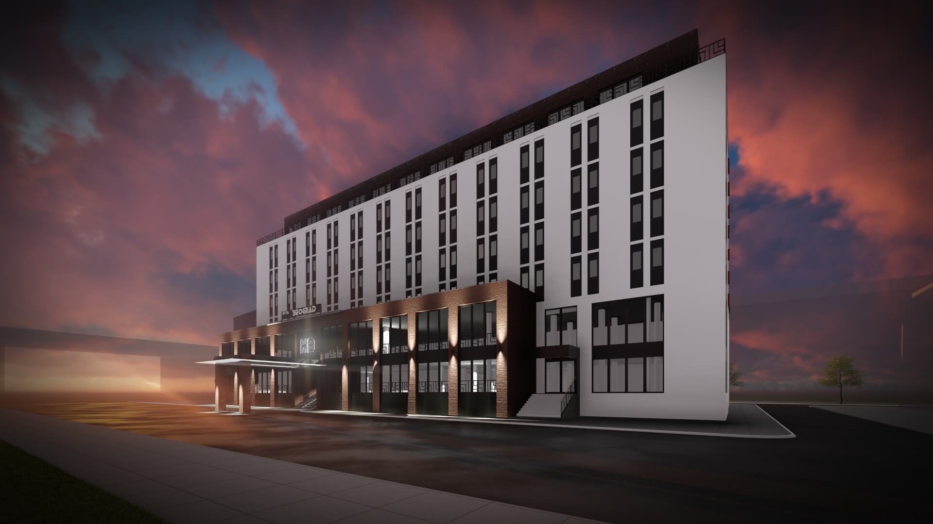 Idejno rešenje hotela Beograd