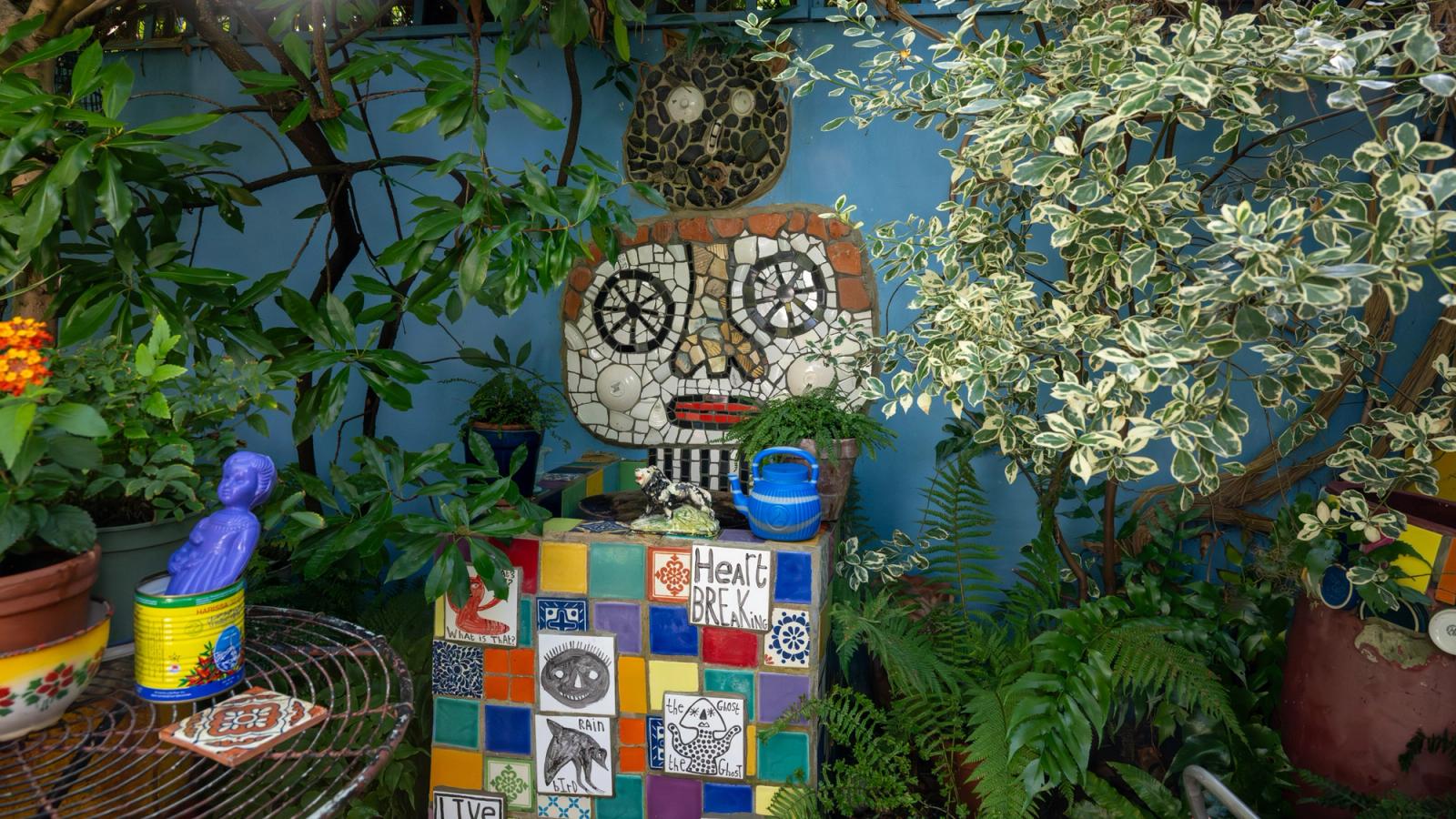 Found objects and memory boards inside the House of Dreams Museum by Stephen Wright.