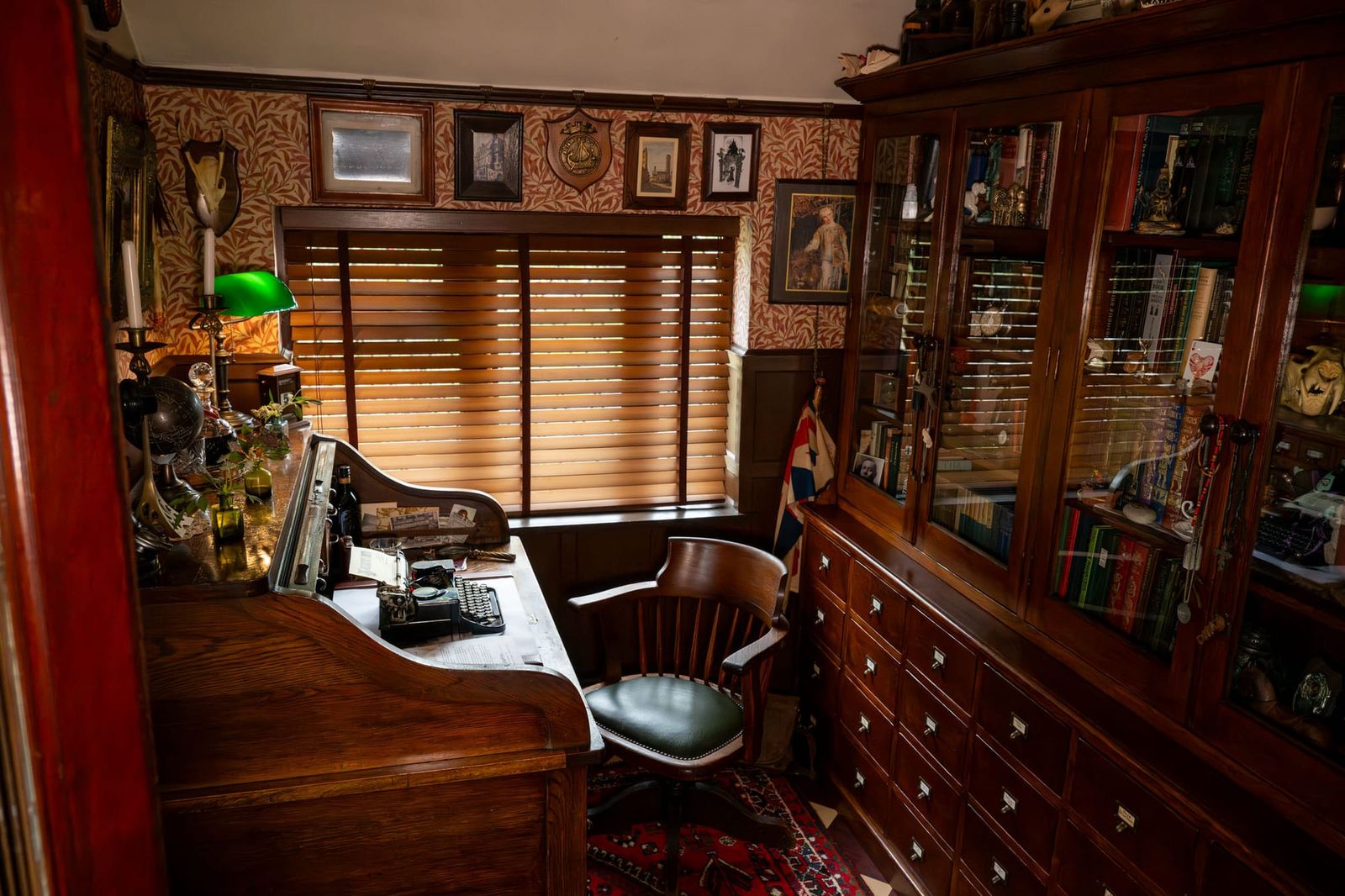 The 1920s noir-inspired writing office at Talliston House and Gardens.