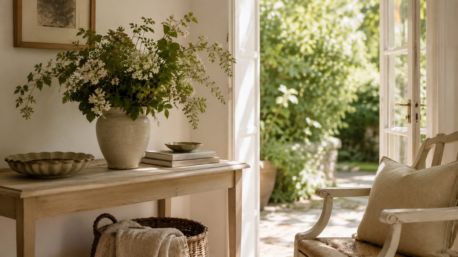 summer home hallway
