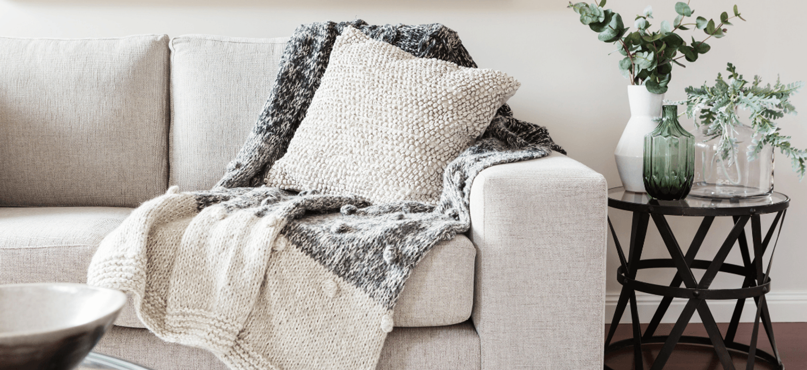 Home stewardship example of a well looked after interior with soft furnishings and balanced, considered styling
