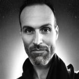 Mazen Hamza, black-and-white portrait