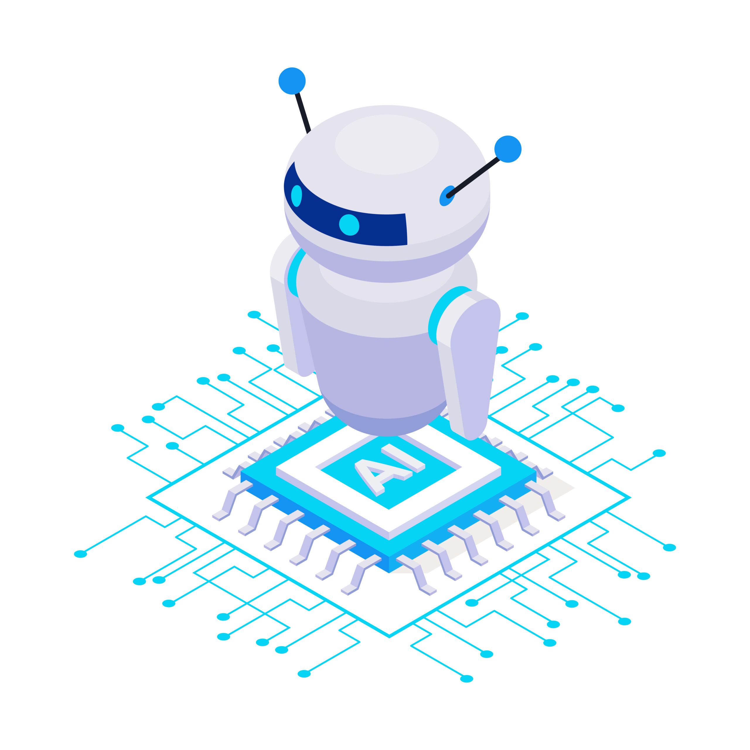 Generative AI robot illustration|an illustration of a screen with an identity verification check