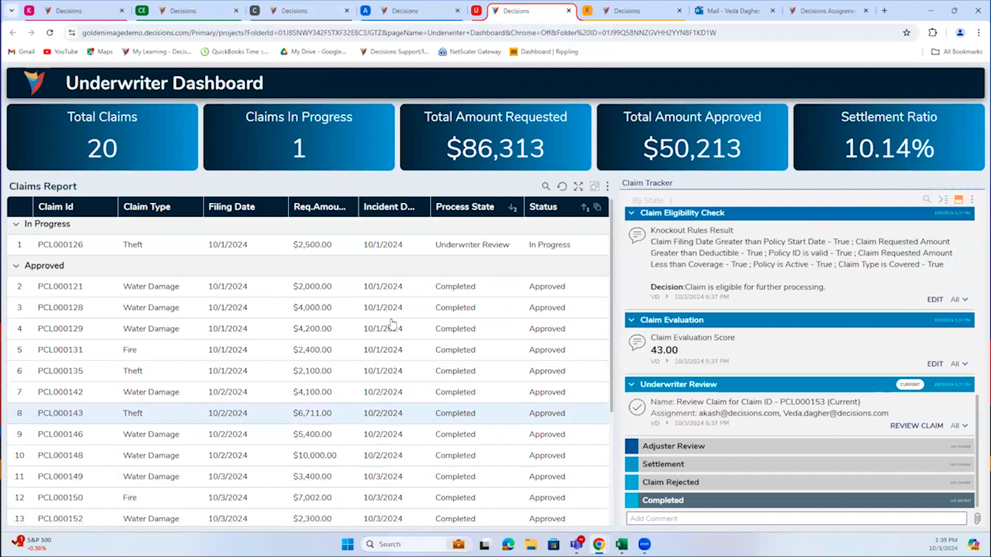 Hyper-Adaptive Insurance Process Management