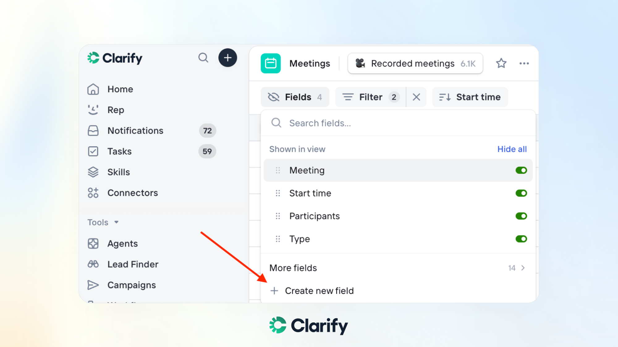 custom fields in meetings